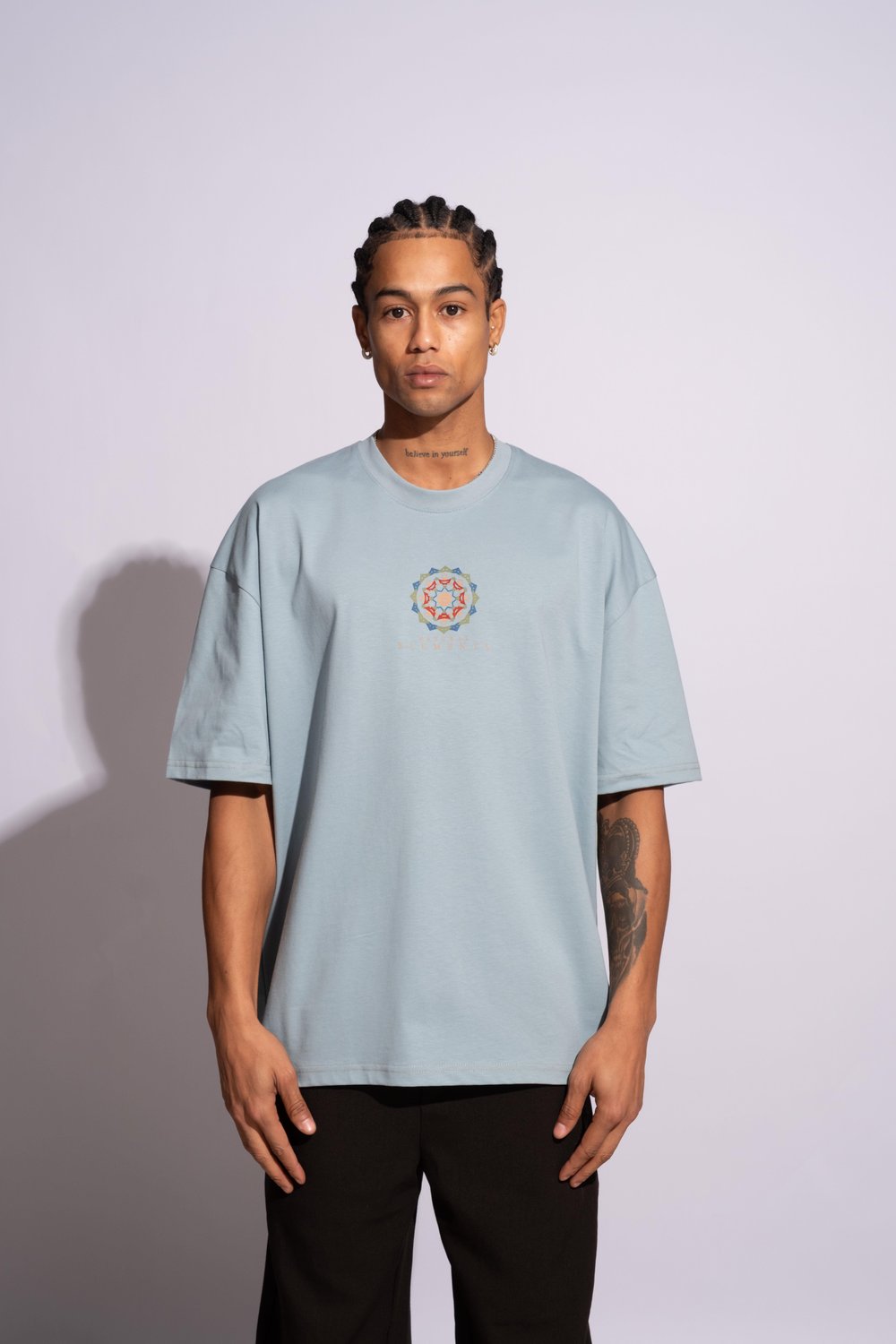Erkek Oversize Mandela Mavi