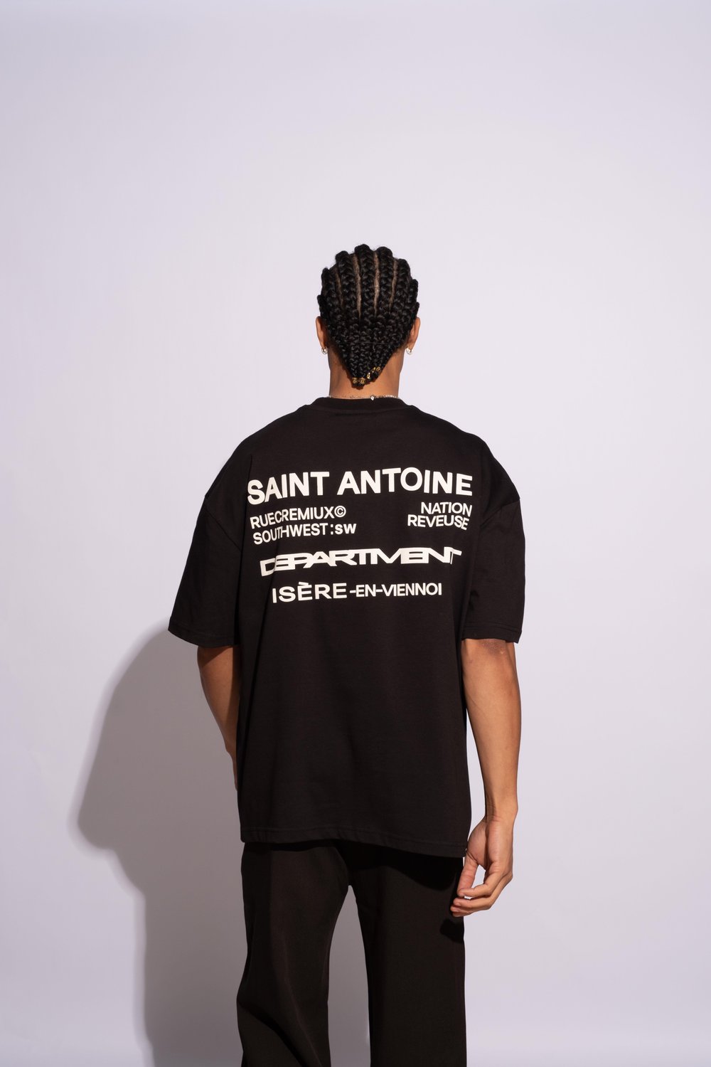 Erkek Oversize Saint Antoinne Siyah