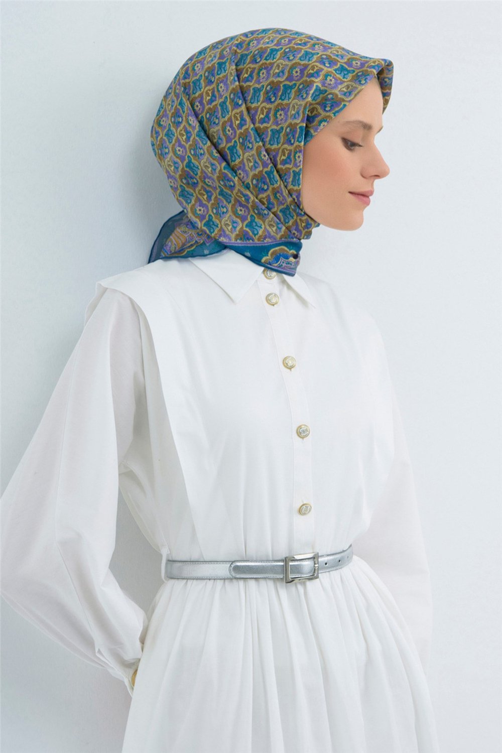 Saf İpek Sura Eşarp 9518D 80