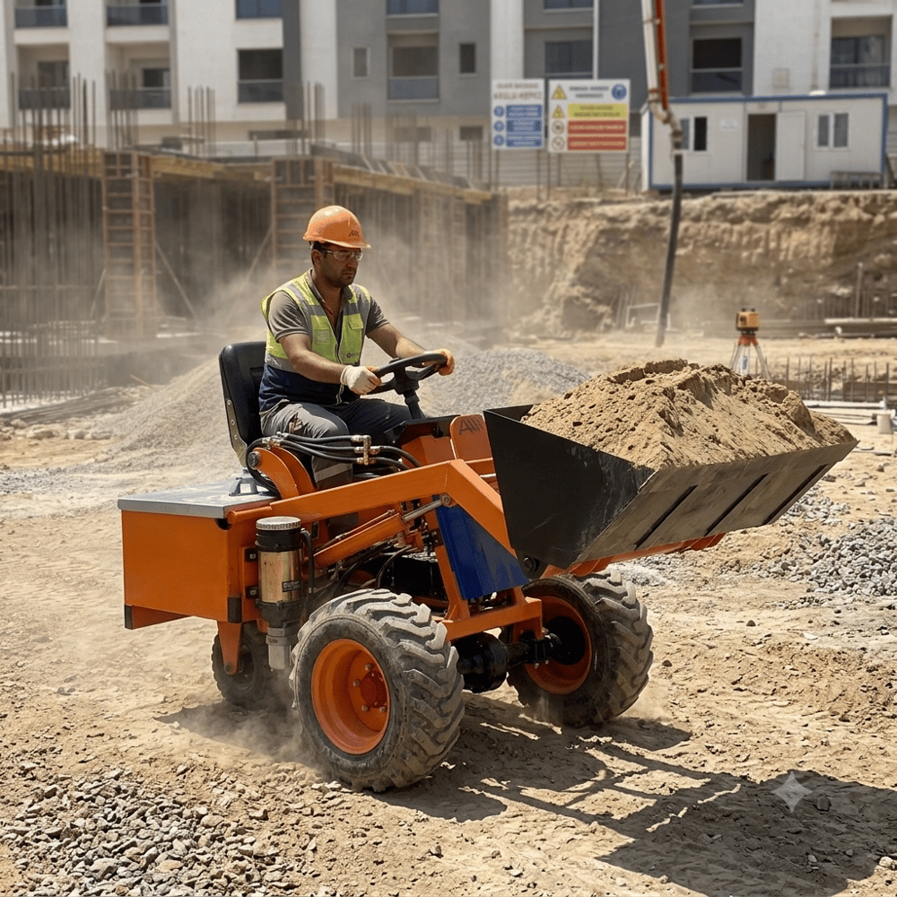 Balatlı3 Tekerlekli Mini Elektrikli Yükleyici 500 kg Kapasiteli