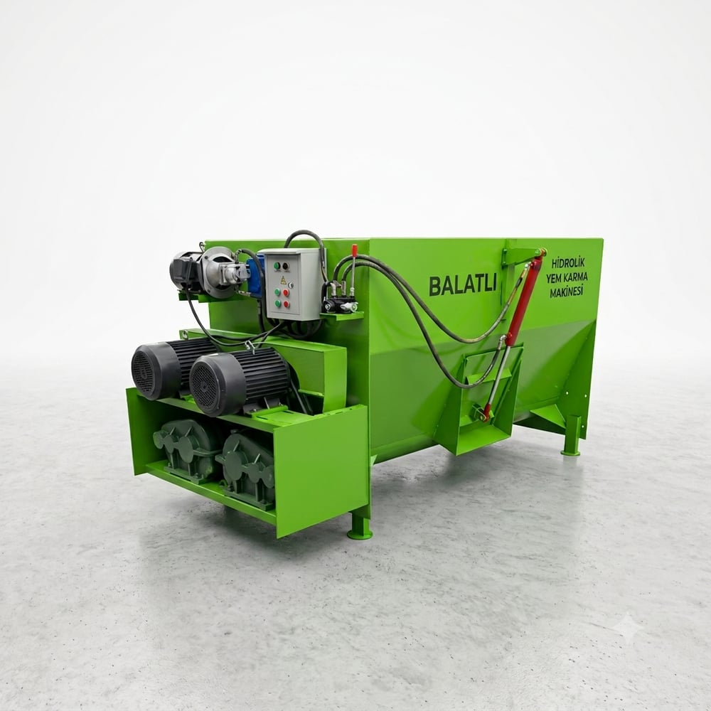 BalatlıBalatlı Hidrolik 2m³ Yem Karma Makinesi - 2x5.5 kW Motor