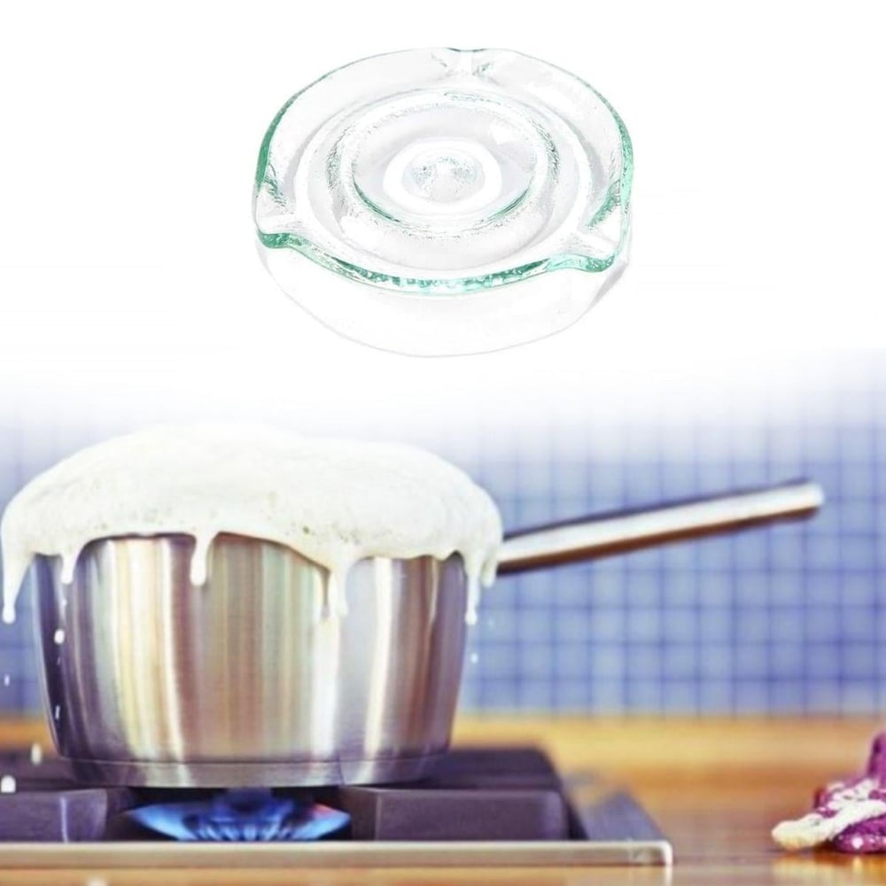 BUFFER® Cam Süt Kaynatma ve Taşma Önleyici Aparat – Süt Taşırmaz Güvenli Kaynatma,Isıya Dayanıklı Cam