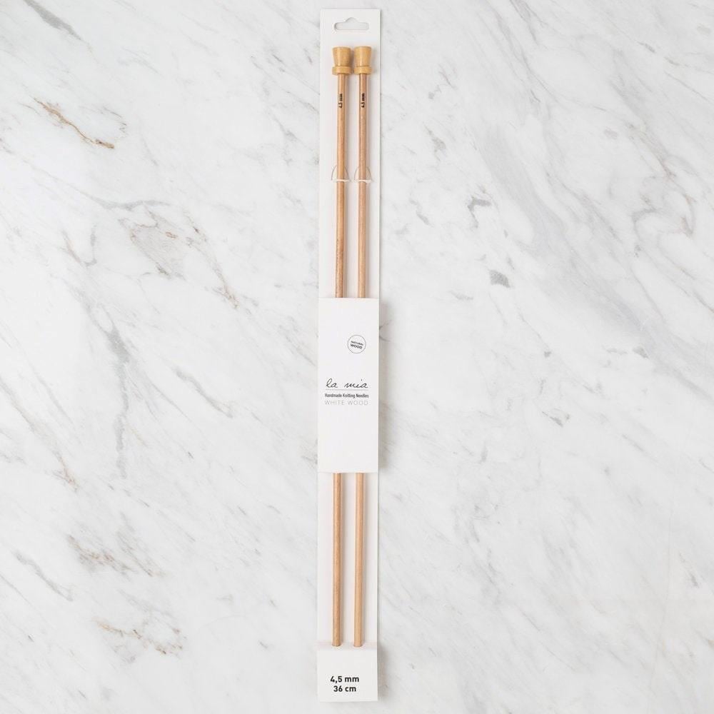 La Mia Whitewood 4.5 mm 36 cm Ahşap Örgü Şişi