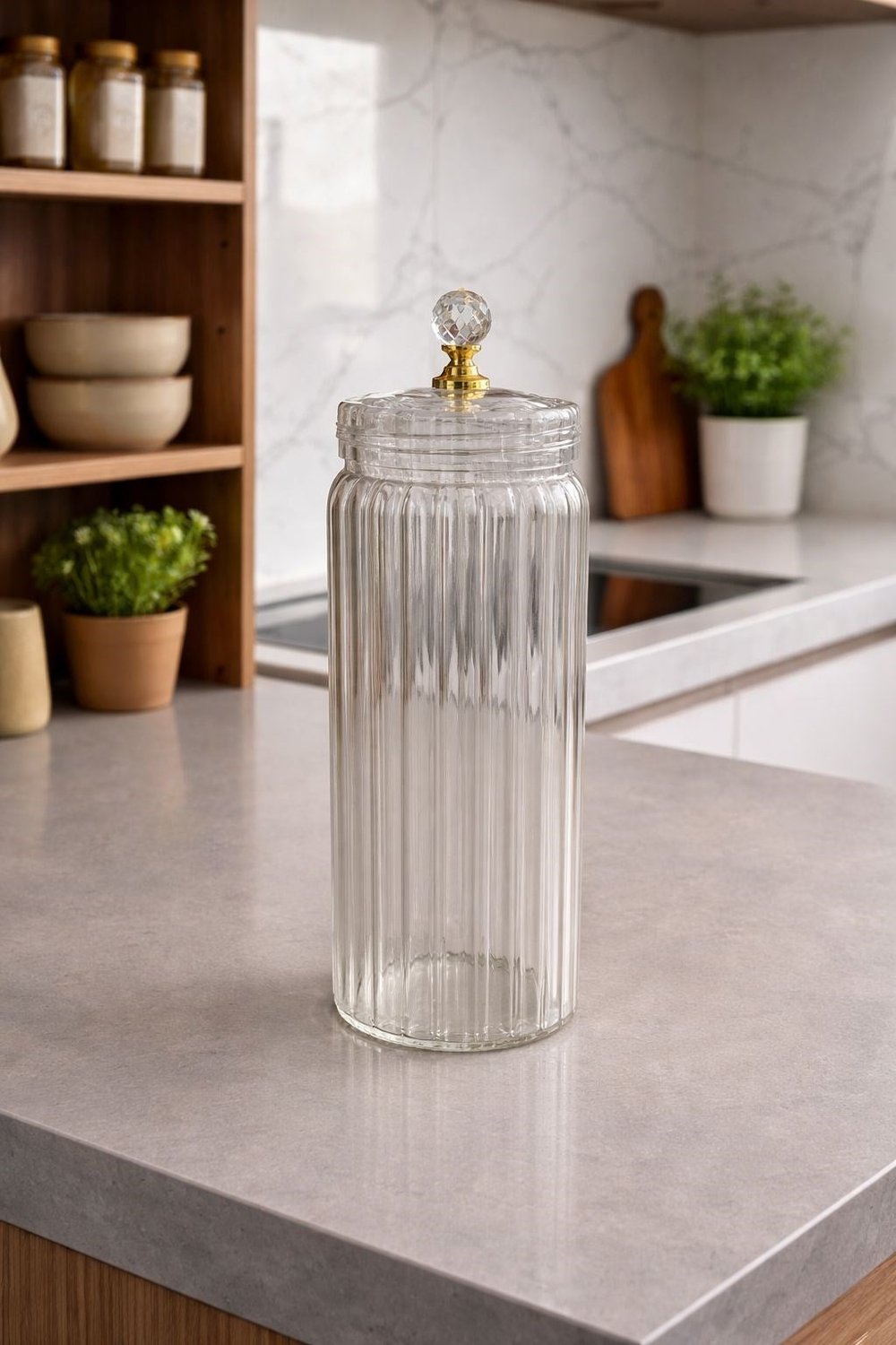 MOLİNO KRİSTALLİ CAM KAVANOZ 1500 ML  