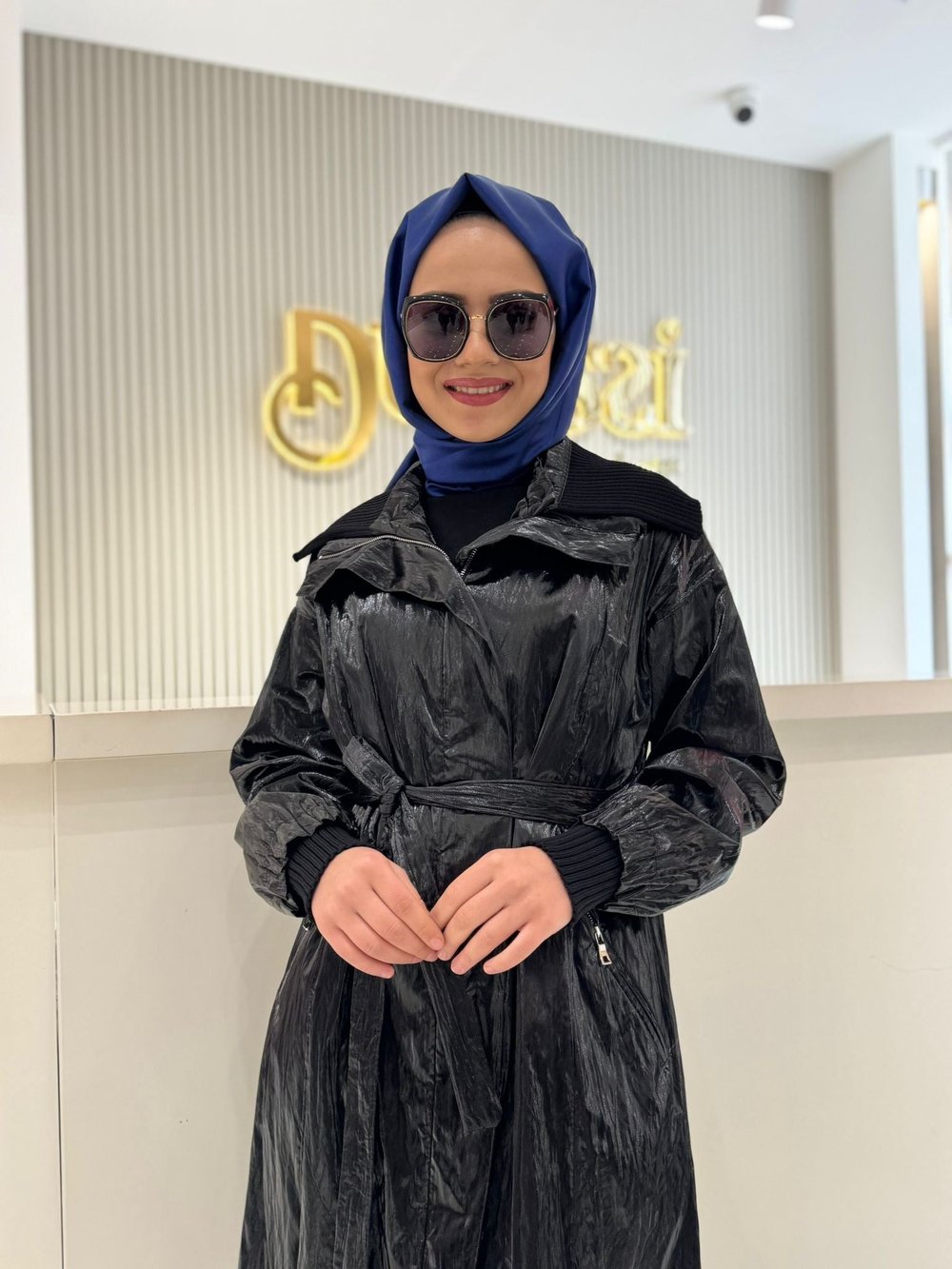 38401 Trençkot  - SİYAH