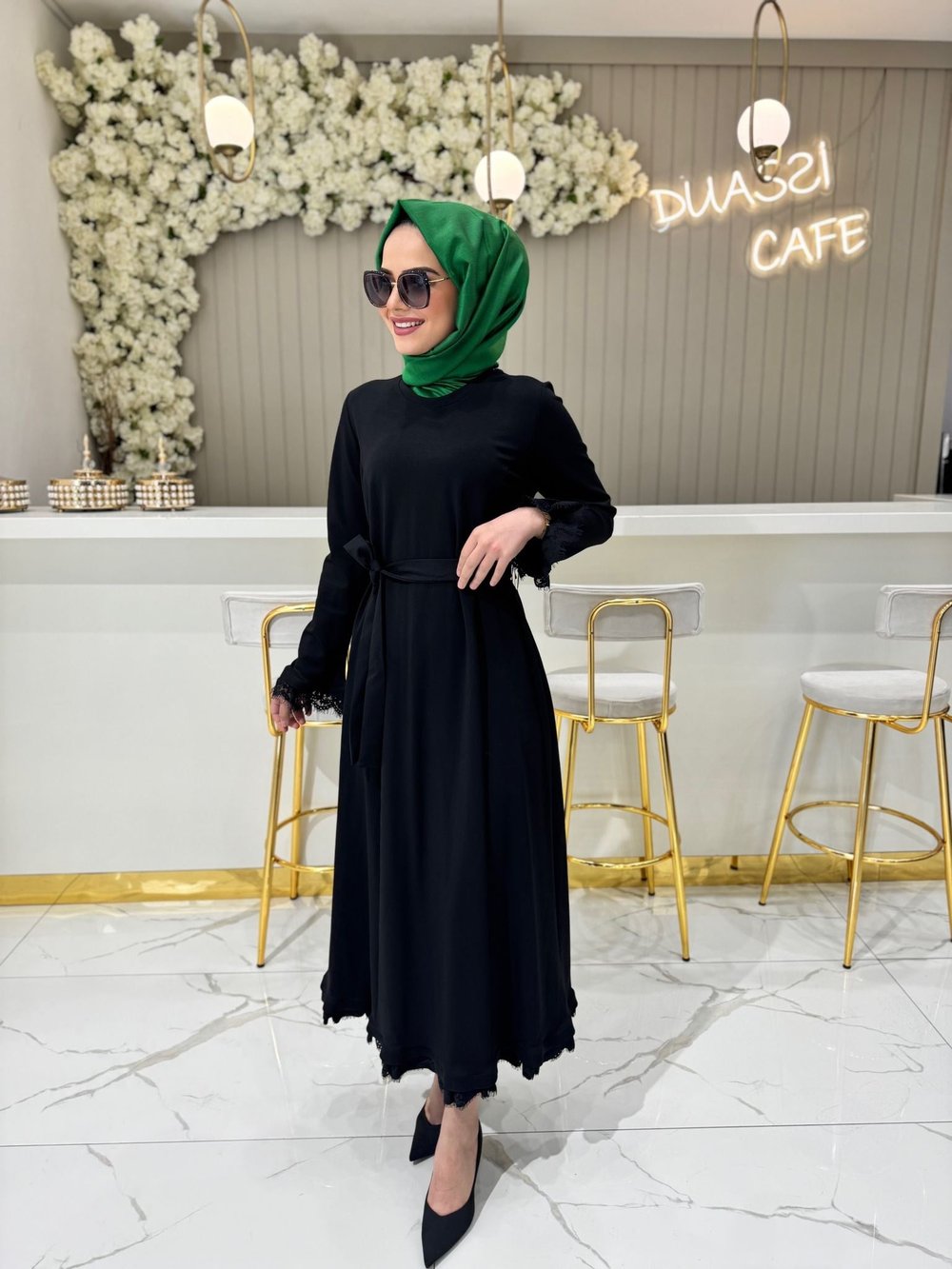 38823 Elbise  - SİYAH