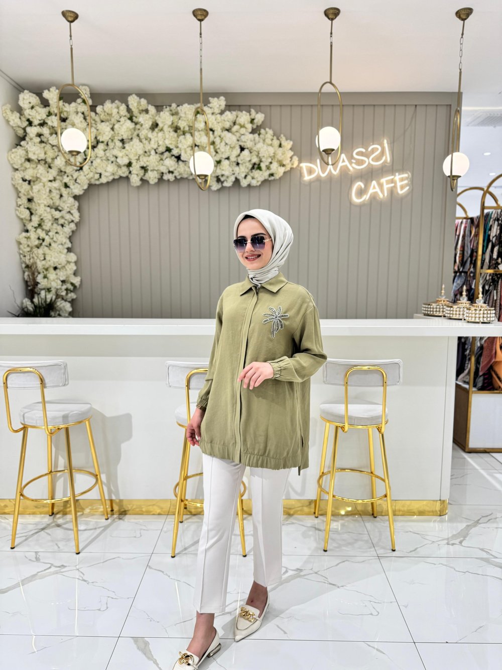 Armine Trend 466 Tunik  - Yağ yeşili