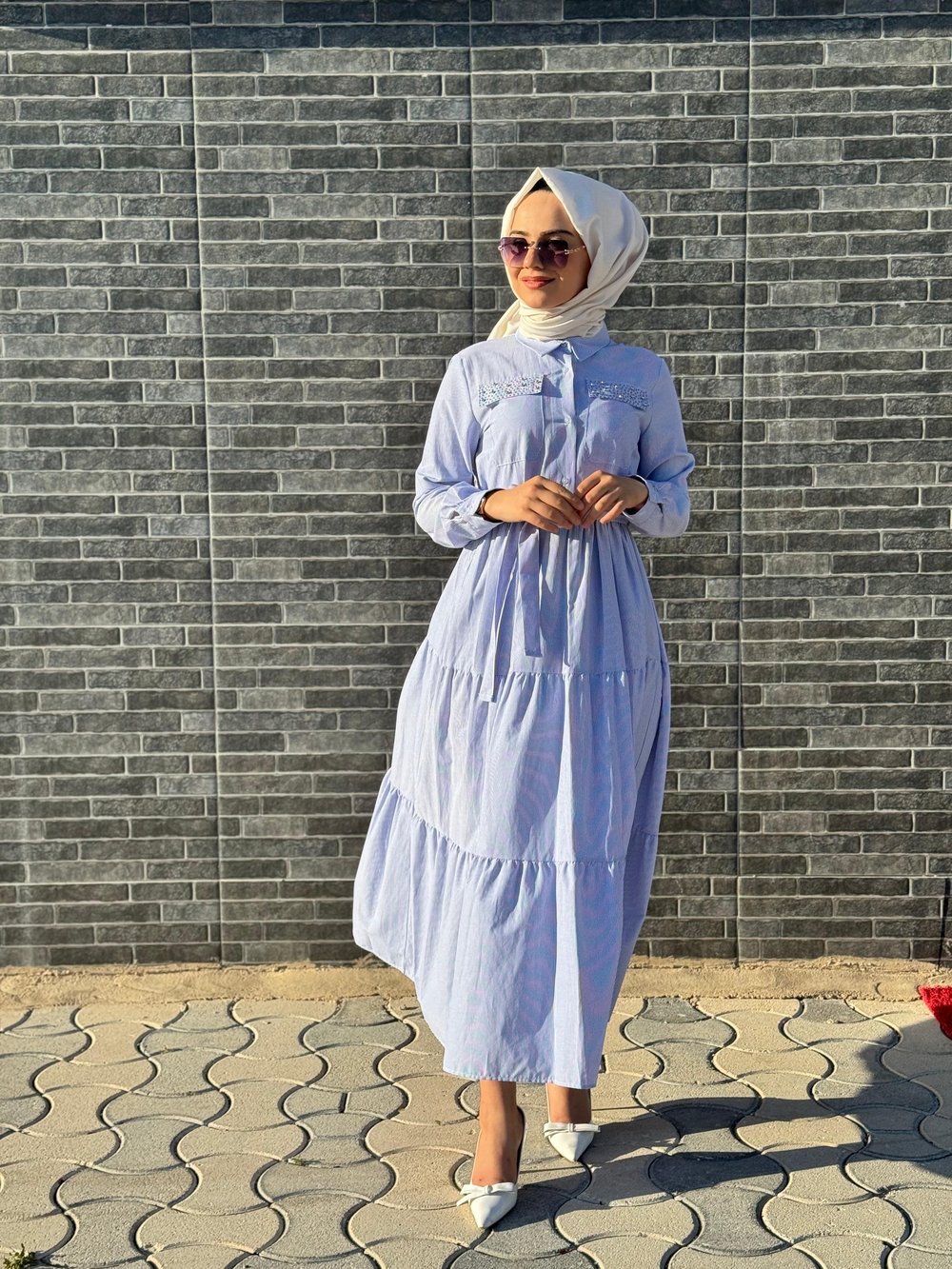 Armine Trend 953 Elbise  - İNDİGO