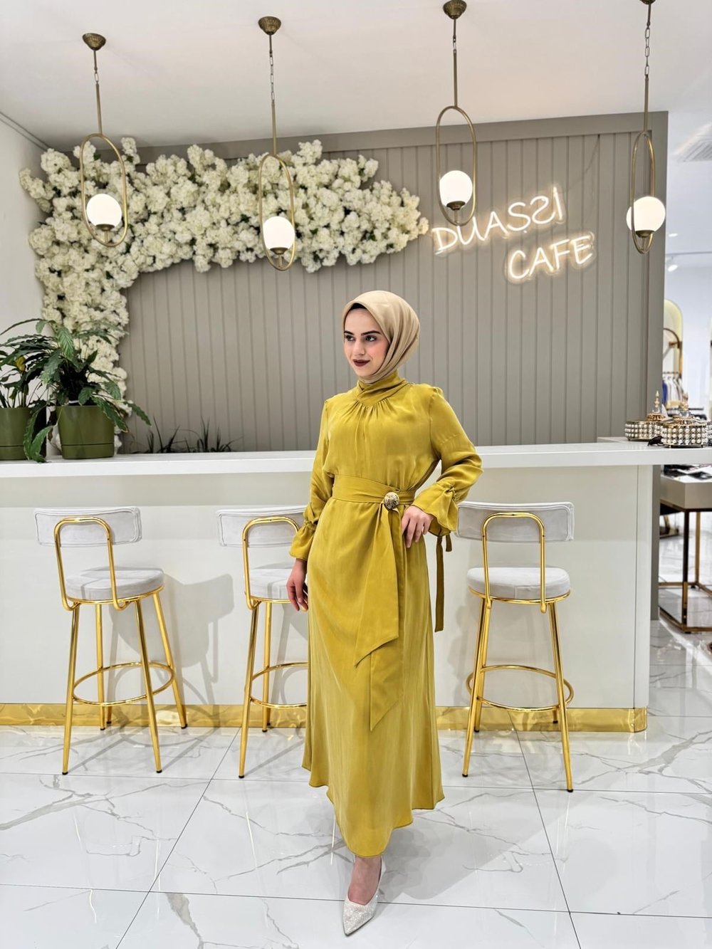 Clande 5002 Elbise  - ASİT YEŞİLİ