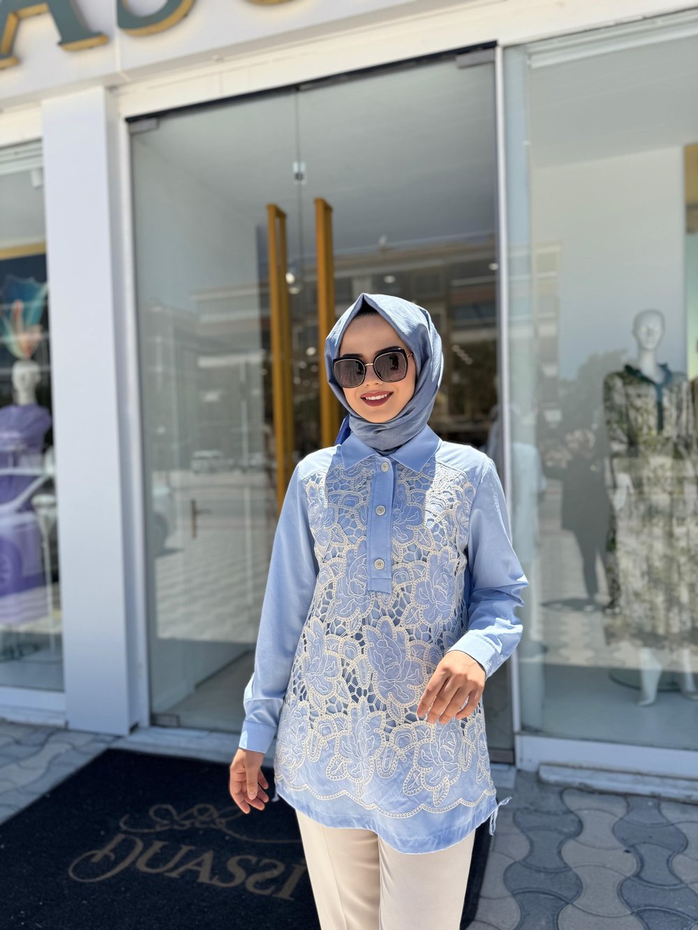 Fuat Gürşen 3339 Tunik  - MAVİ