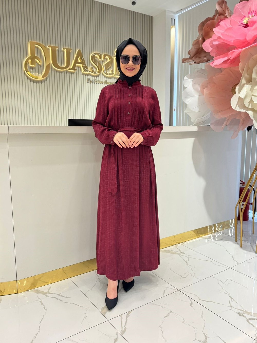 Fuat Gürşen 4105 Elbise  - Bordo