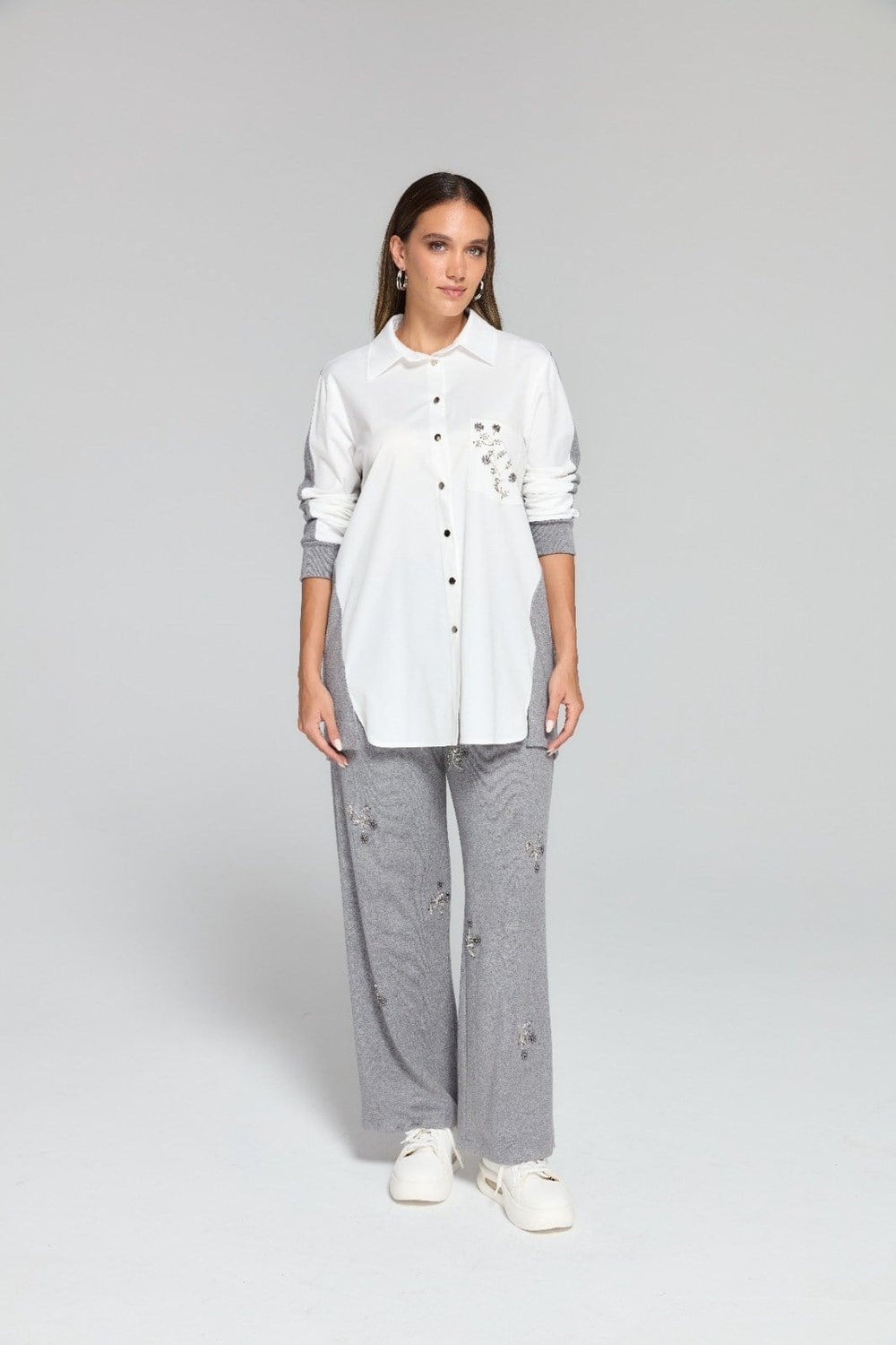 Fuat Gürşen 4364 Tunik  - GRİ