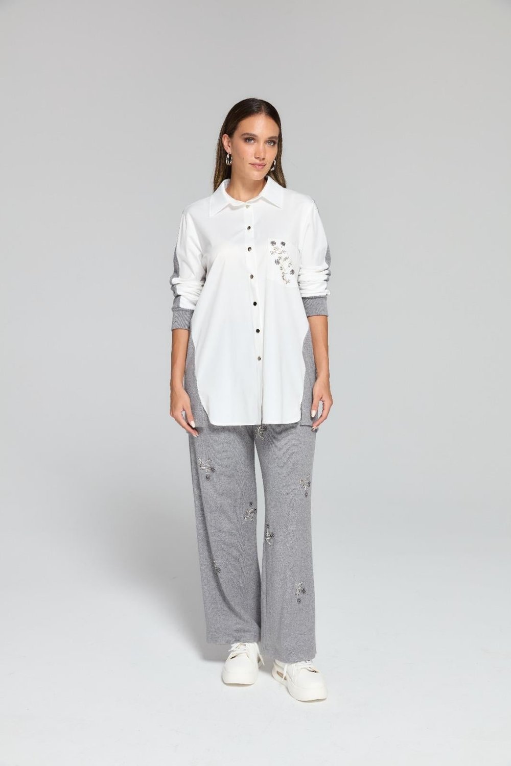 Fuat Gürşen 4364 Tunik  - GRİ