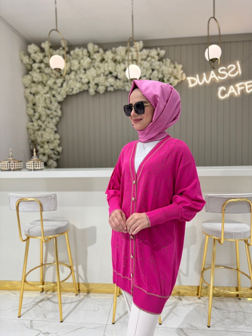 Ghisa 3166 Hırka  - fuşya