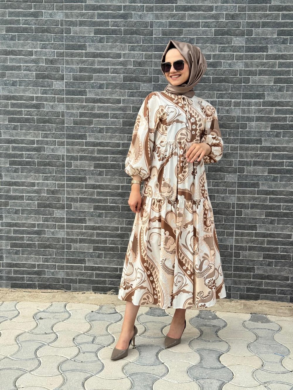 Ghisa 4052 Elbise  - KAHVE