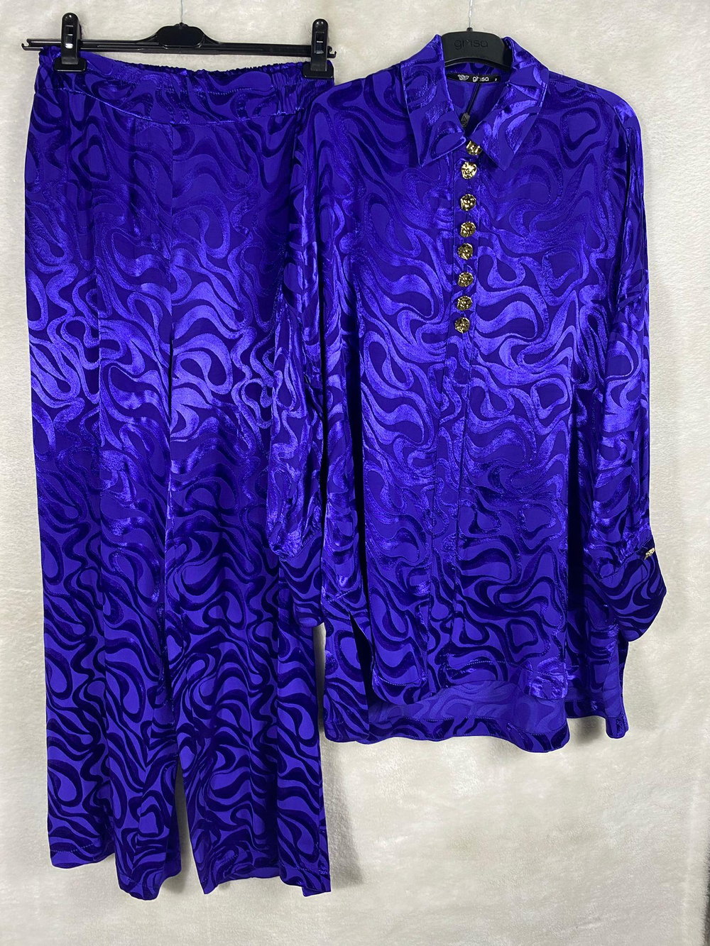 Ghisa Düğme Detaylı Tunik Pantolon Takımı 4634 - MOR
