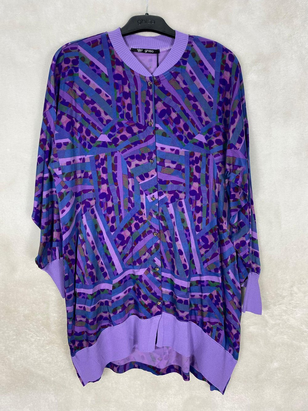 Ghisa Triko Detaylı Tunik 4584 - lila