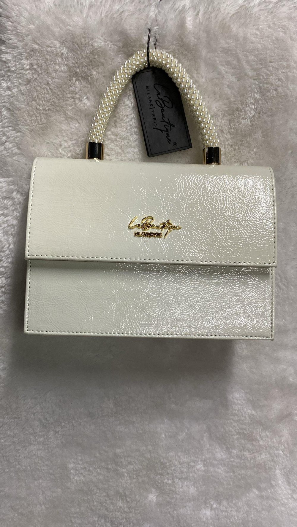 La Boutique İncili Çanta 7134 - EKRU