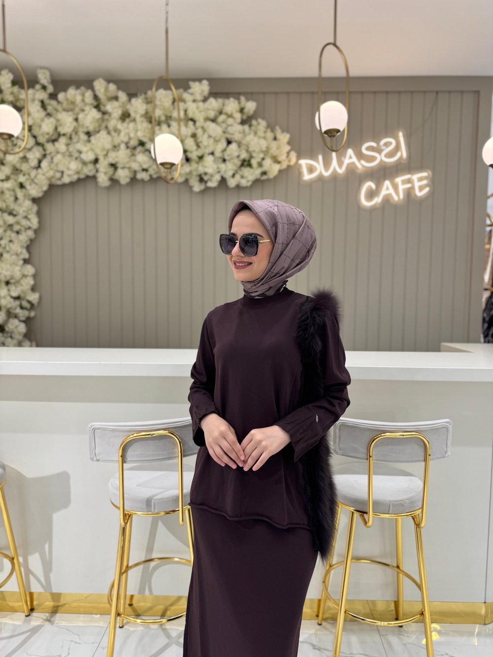Miss 268 Triko Tunik  - KAHVE
