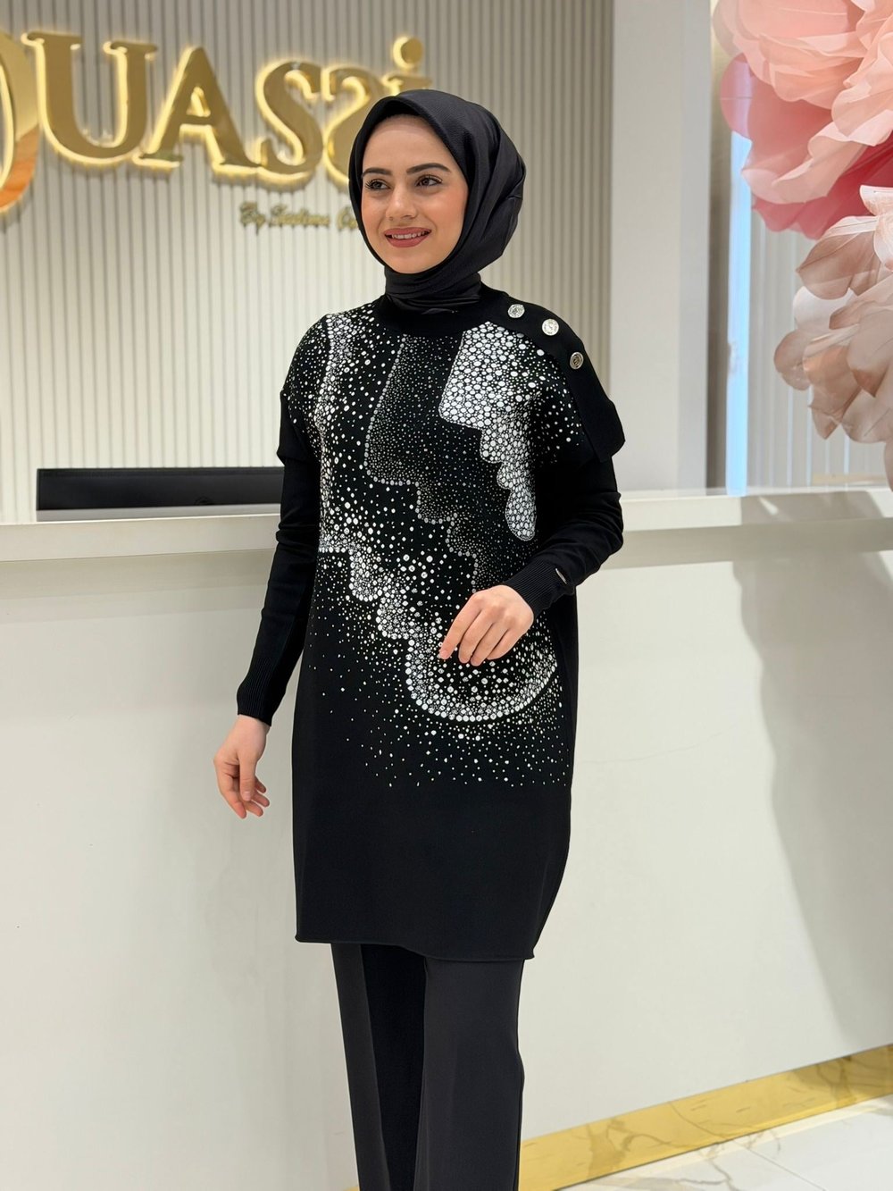Miss 271 Triko Tunik  - SİYAH