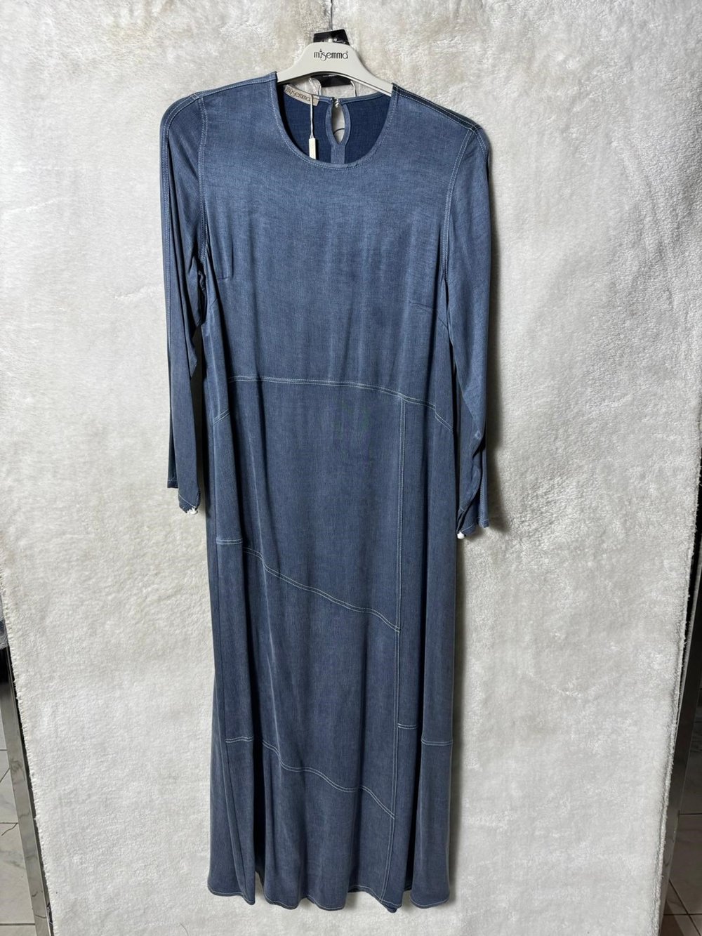 Müsemma Mahperi Elbise 3573 - MAVİ