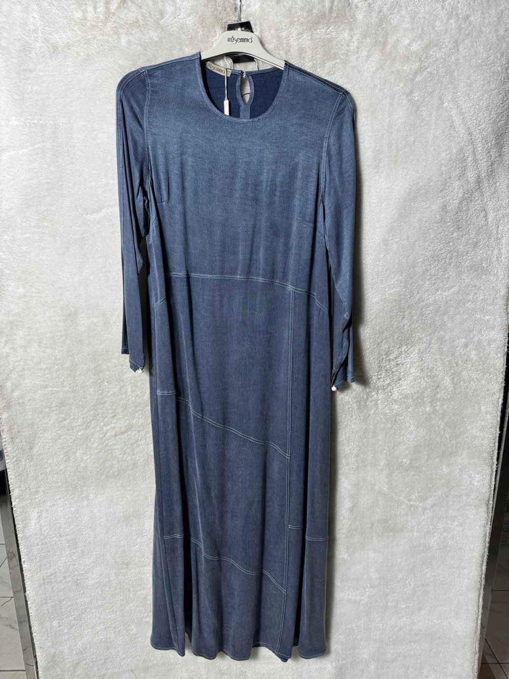 Müsemma Mahperi Elbise 3573 - MAVİ