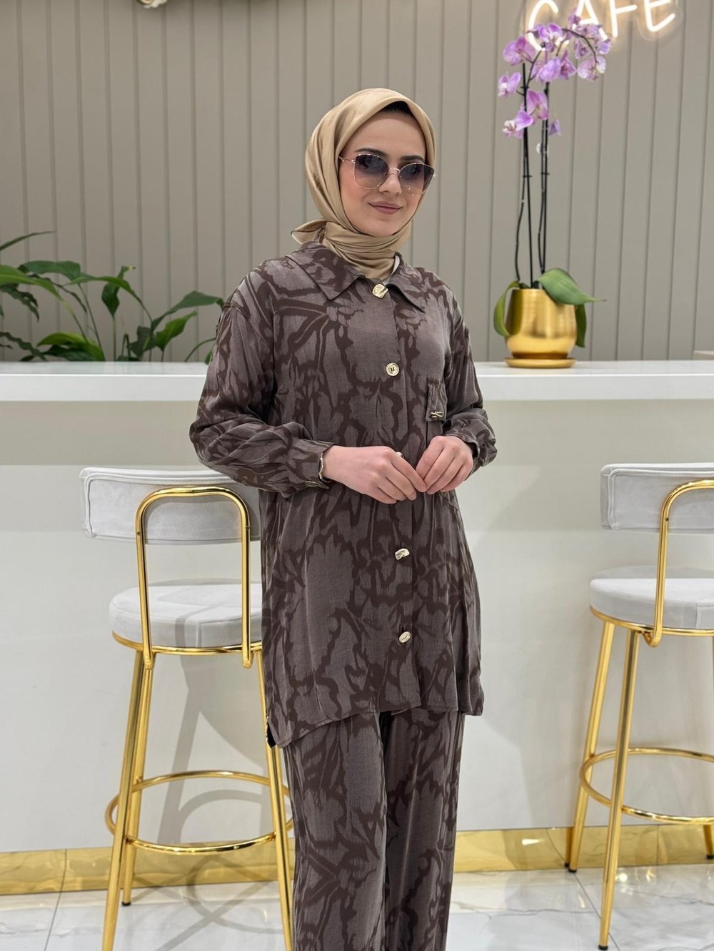 Müsemma Simay Takım 3788 - KAHVE