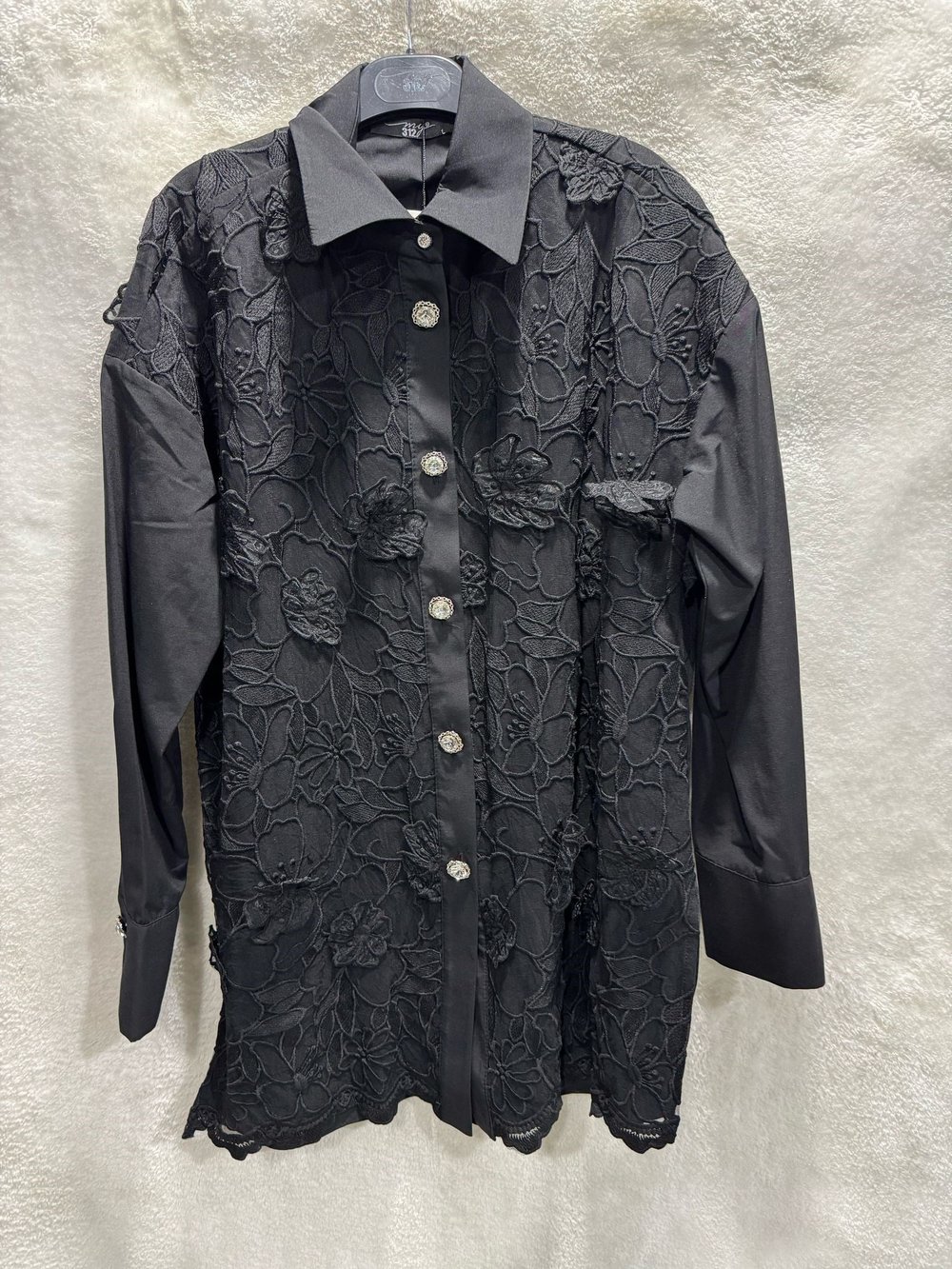 My312 Dantelli Tunik 8615 - SİYAH