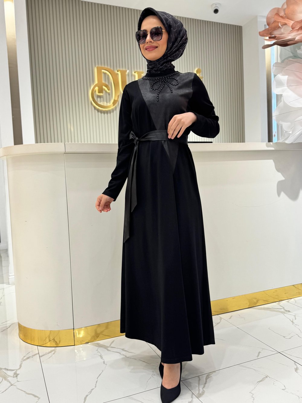 Orhan 1741 Elbise  - SİYAH