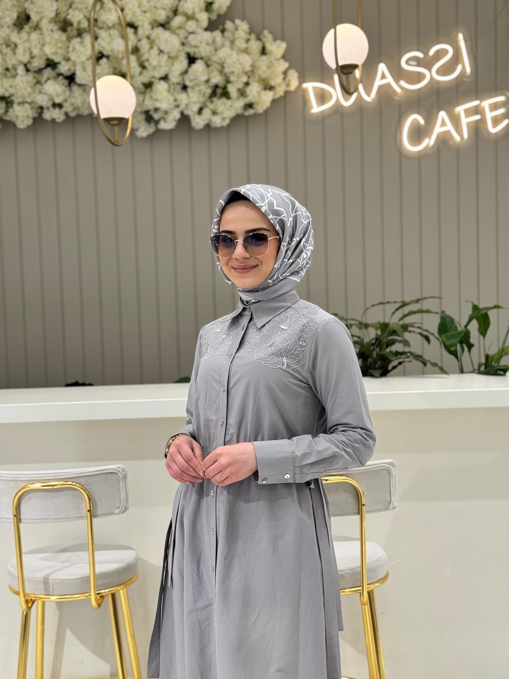 Seçil Günlük Elbise 1020 - GRİ