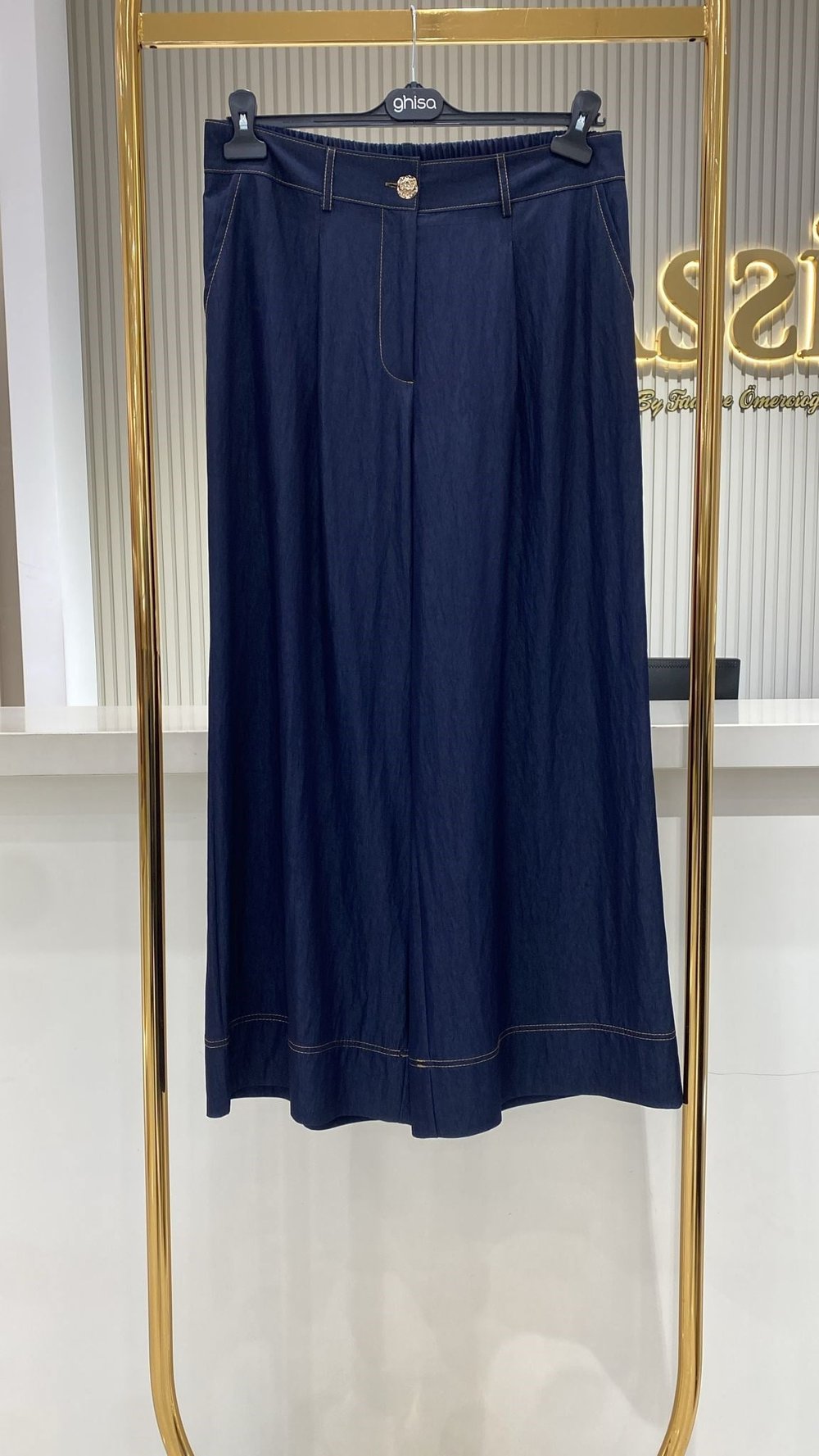 Sentez 5636 Abelia Kısa Geniş Paça Pantolon