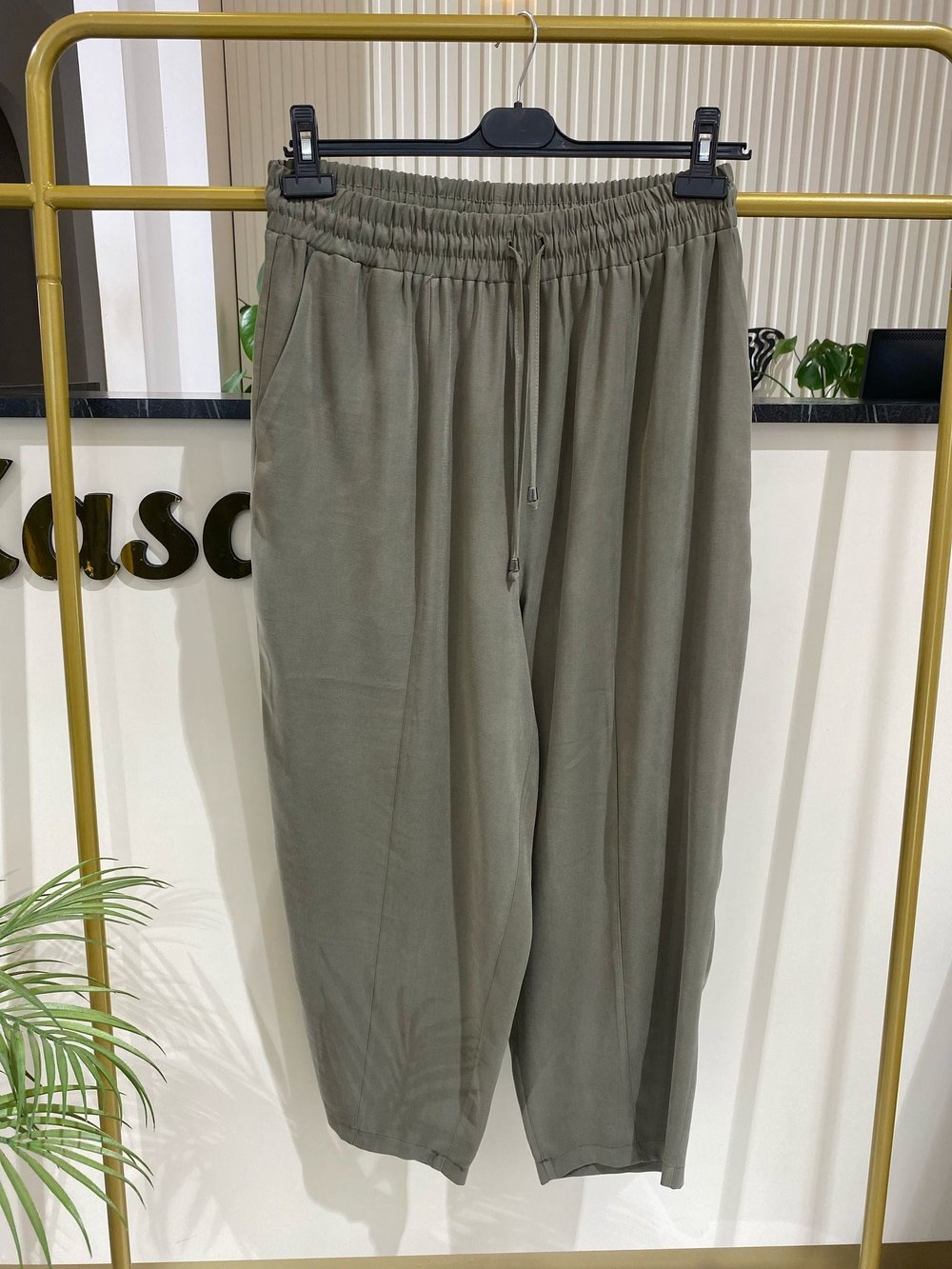 Sentez Asya Havuç Paça Pantolon 5563 - HAKİ