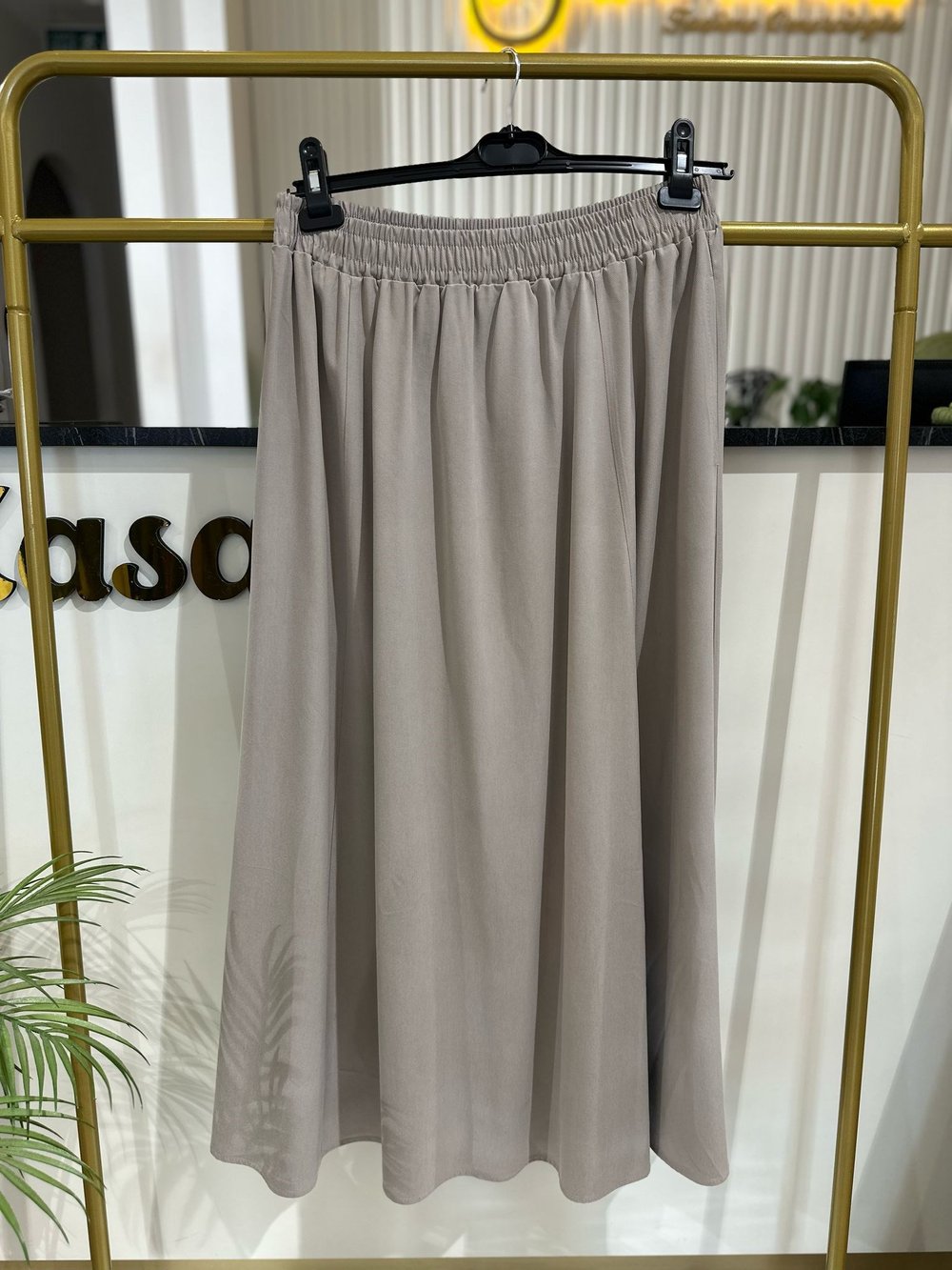 Sentez Florence Bağcıklı Kiloş Etek 5454 - TAŞ