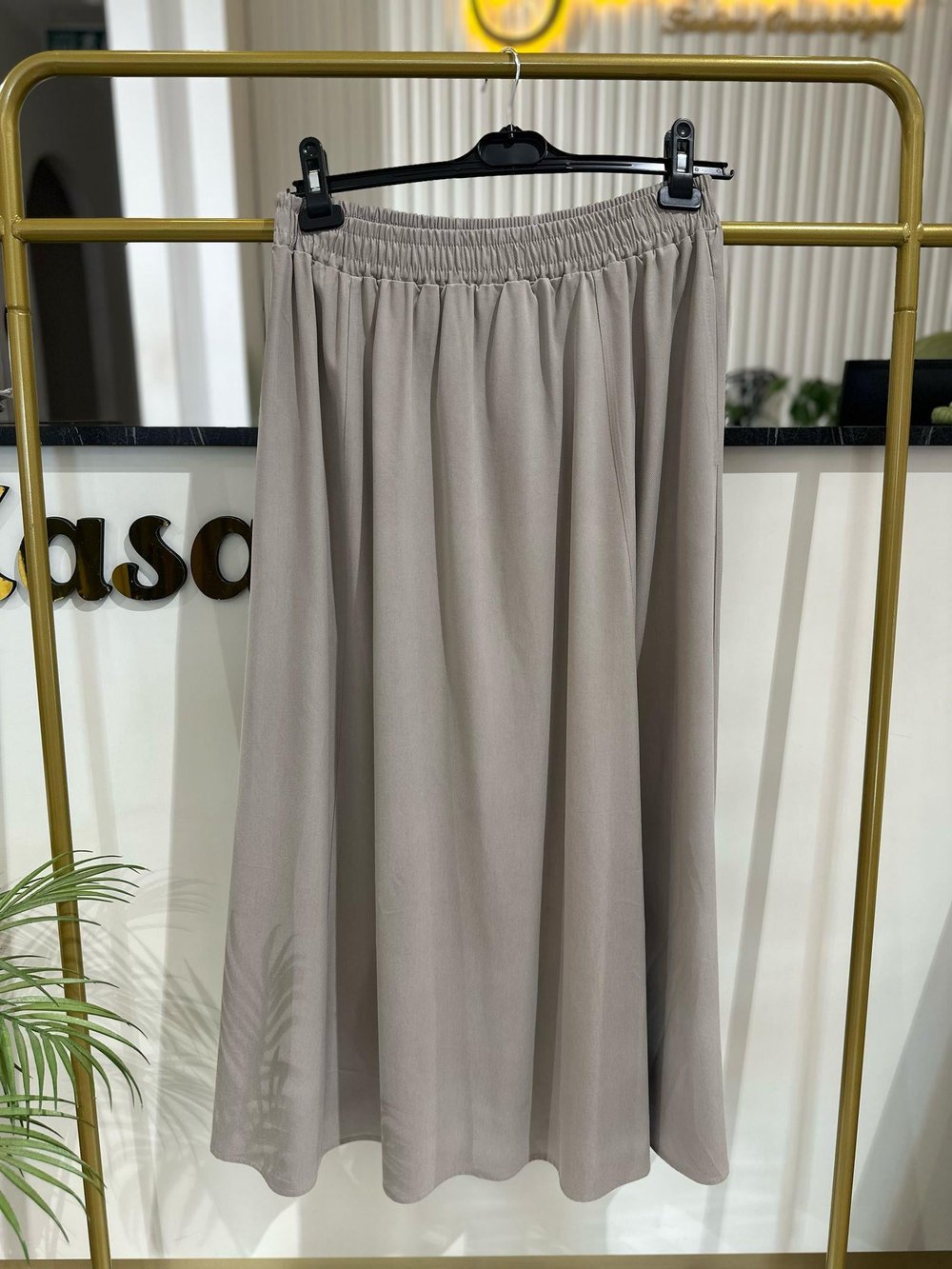 Sentez Florence Bağcıklı Kiloş Etek 5454 - TAŞ