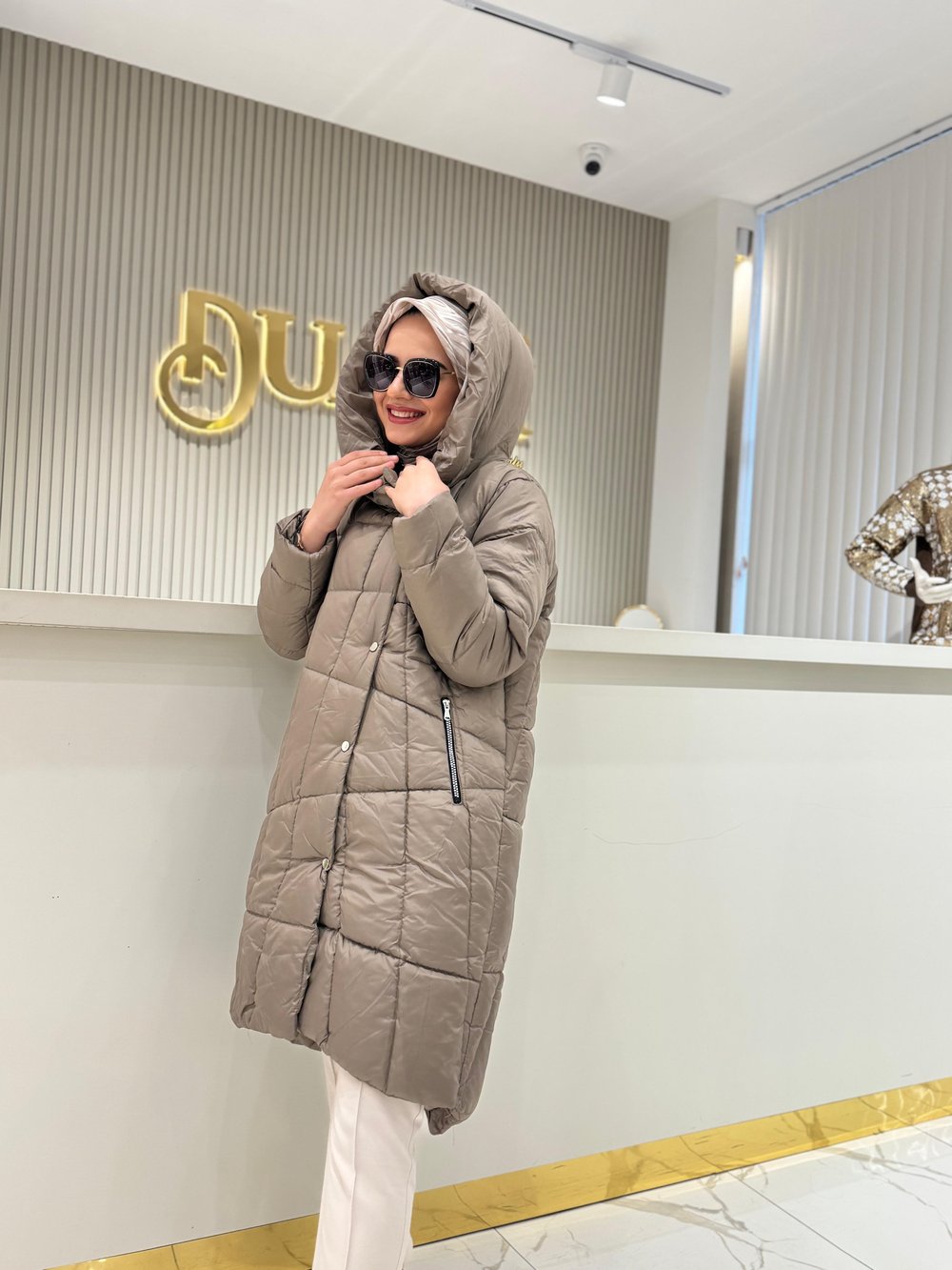 Şişme Mont  - BEJ