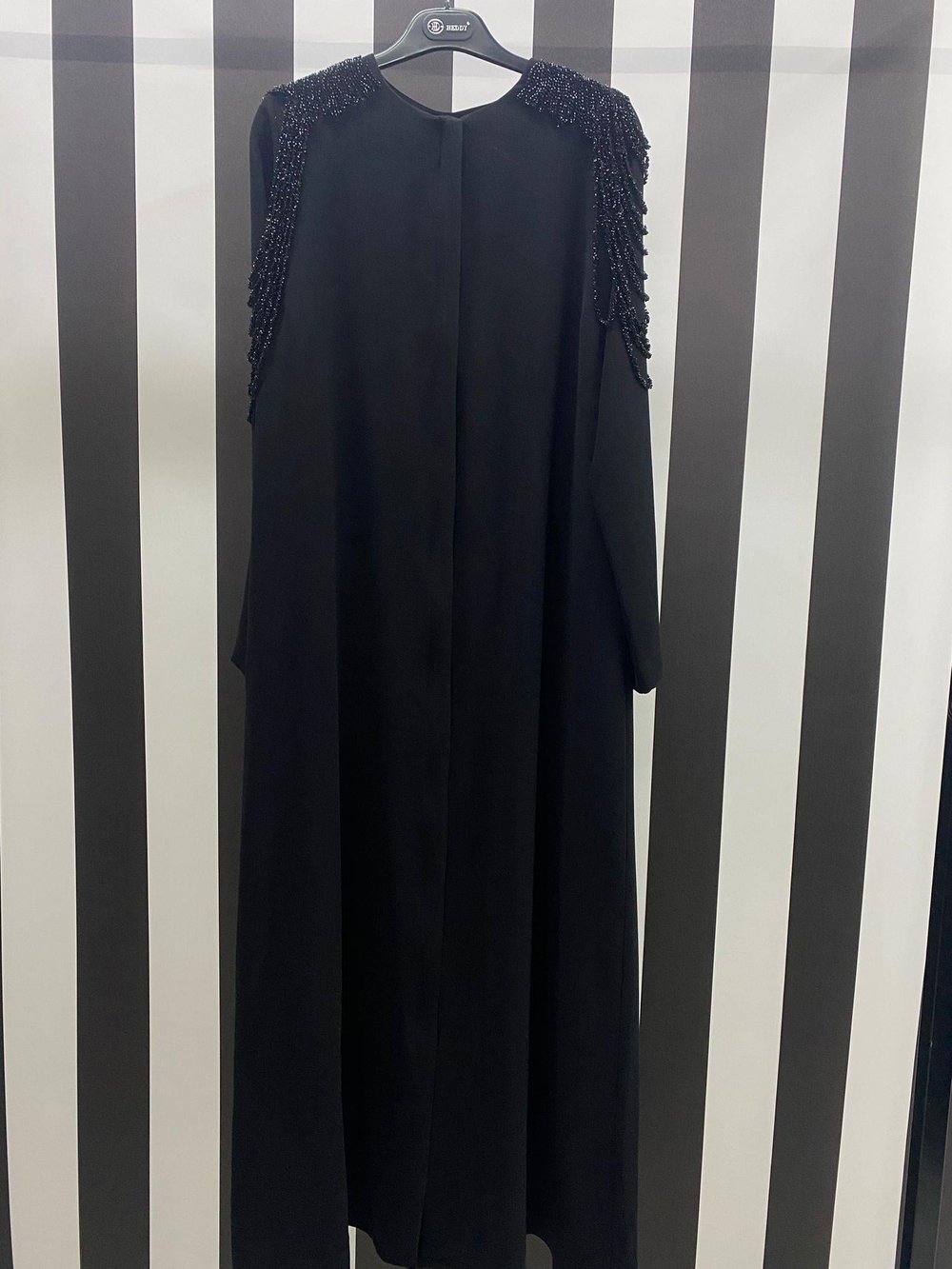 Taş İşlemeli Ferace 6900 - SİYAH
