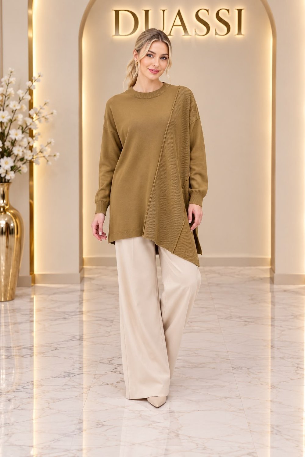 Tığ Triko Tnk.21872.1 - Örgü Detaylı Rayon Tunik