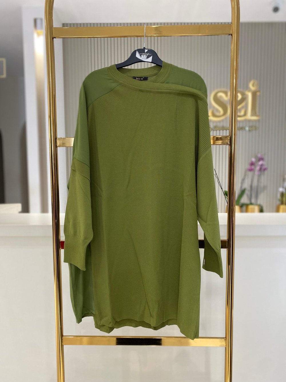 Tunik 6250-YY - Yağ yeşili