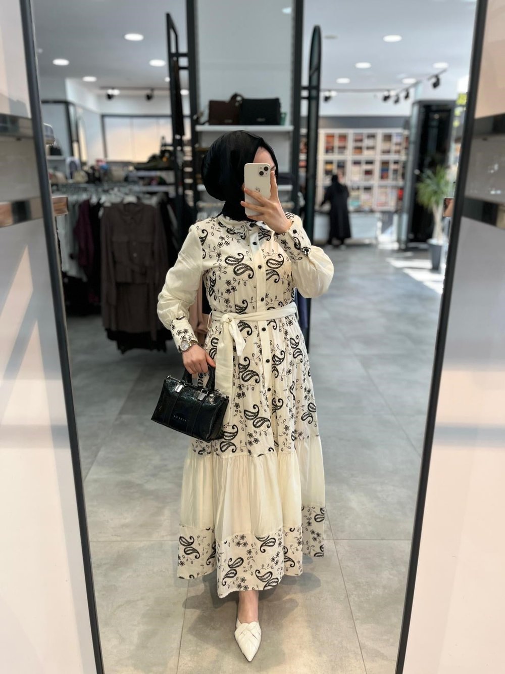 N Prive Nakış Detaylı Elbise - Ekru