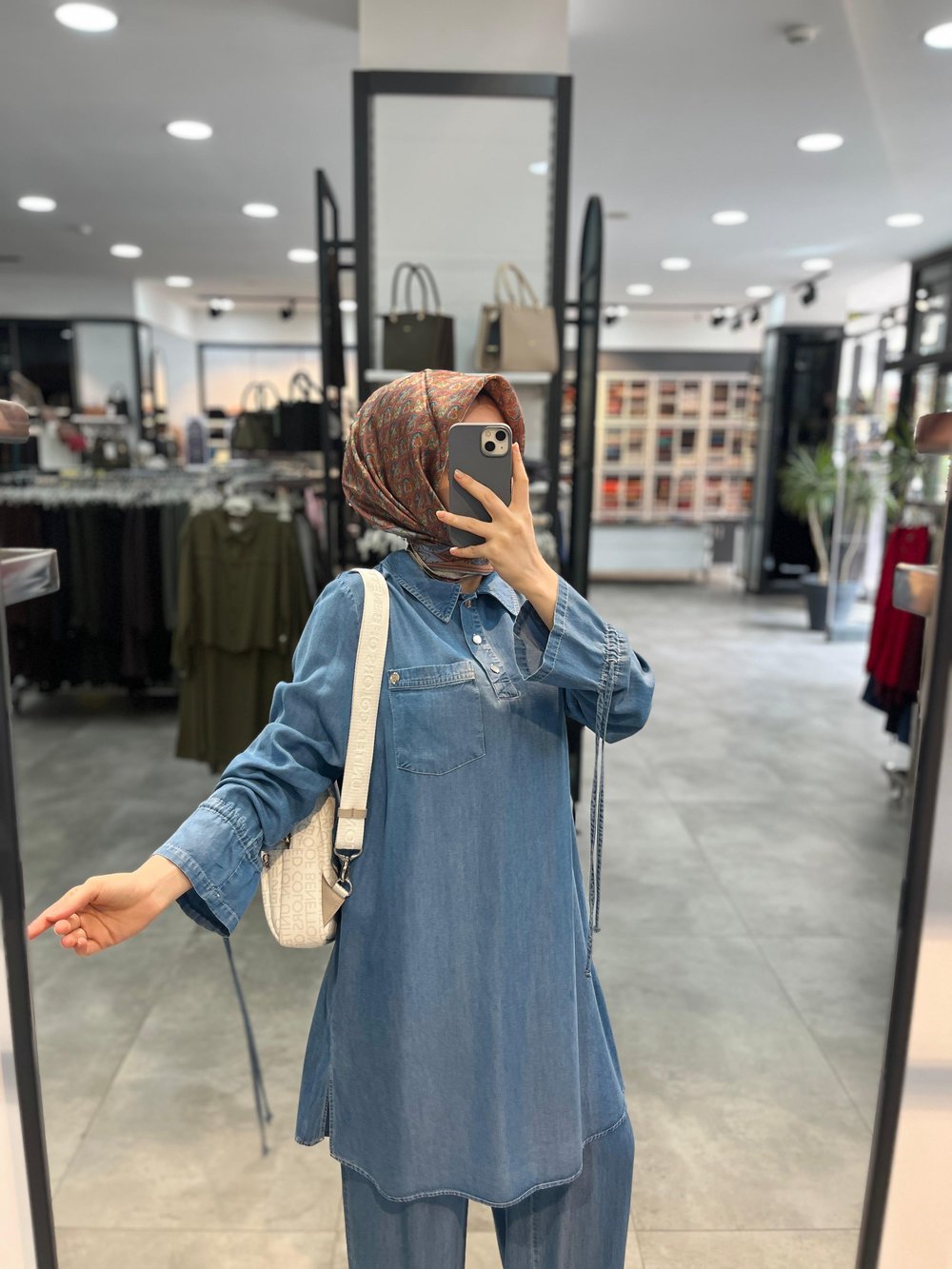 Nihan Bağcık Detaylı Tencel Pantolon Tunik Takım - Buz