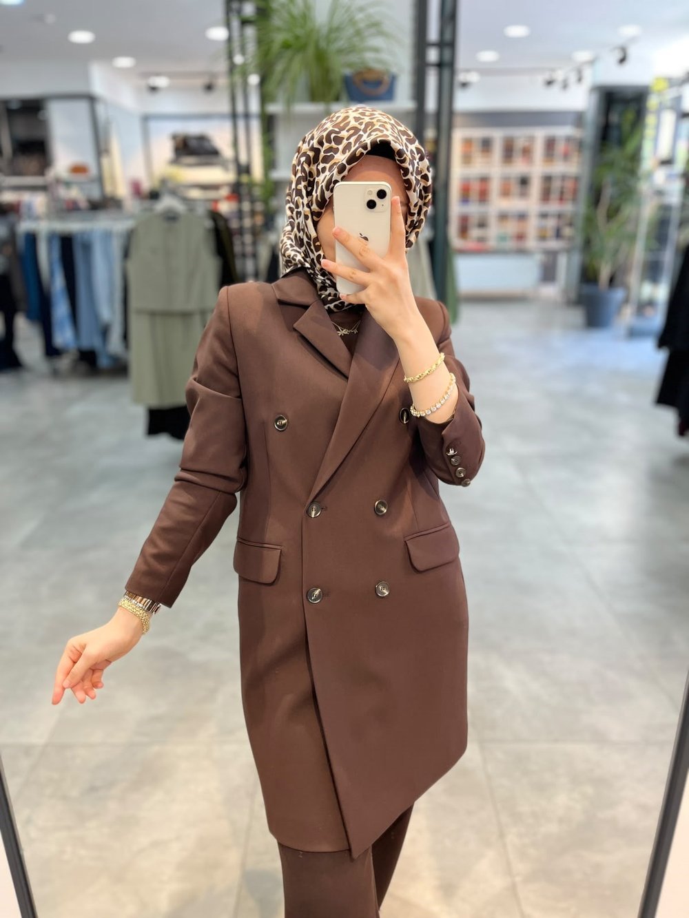 Nihan Blazer Ceket - Kahve