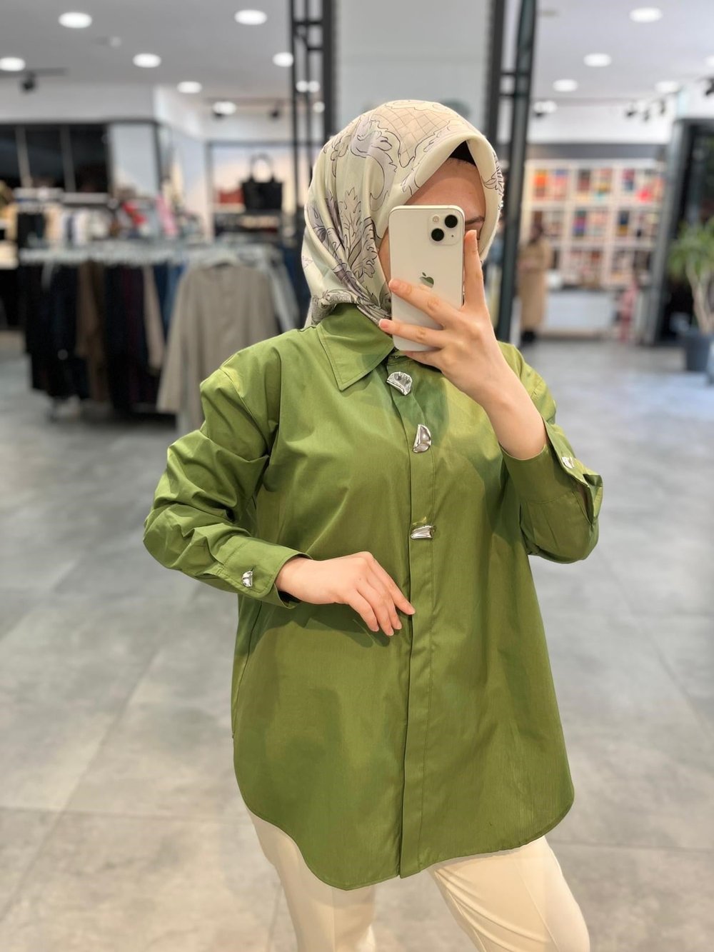 Nihan Düğme Detaylı Pamuk Tunik - AMAZON