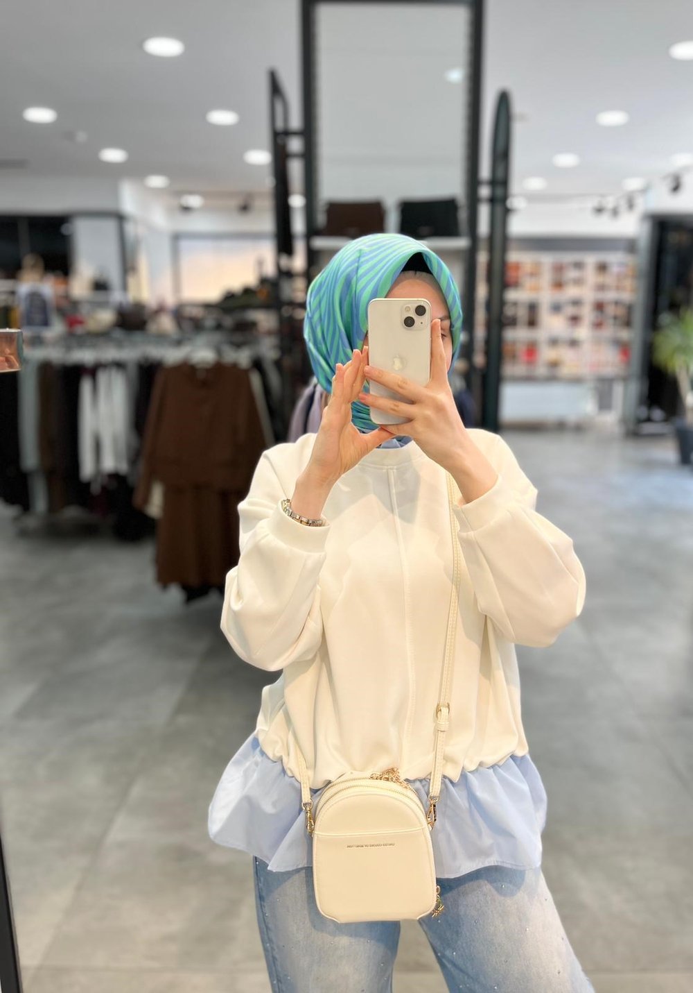 Nihan Fırfır Detaylı Örme Sweat - Açık Mavi