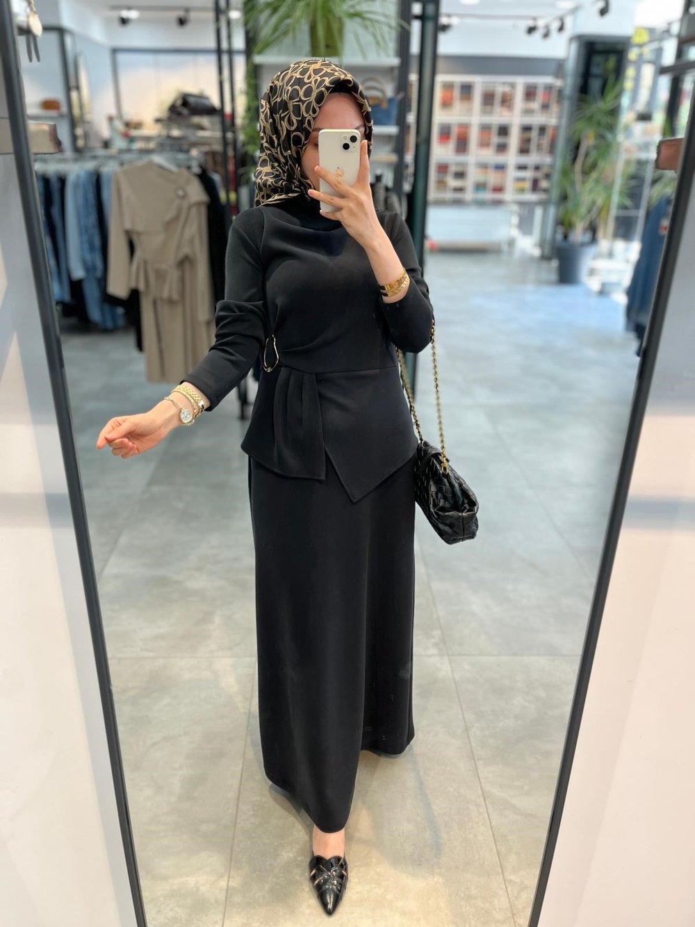 Nuss Beli Toka Detaylı Elbise - Siyah