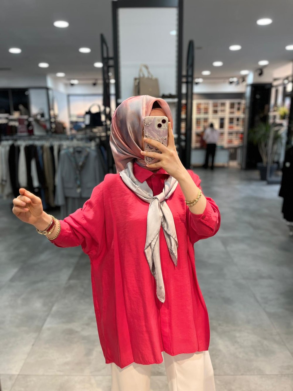 Nuss Triko Düşük Kol Basic Gömlek - Fuşya