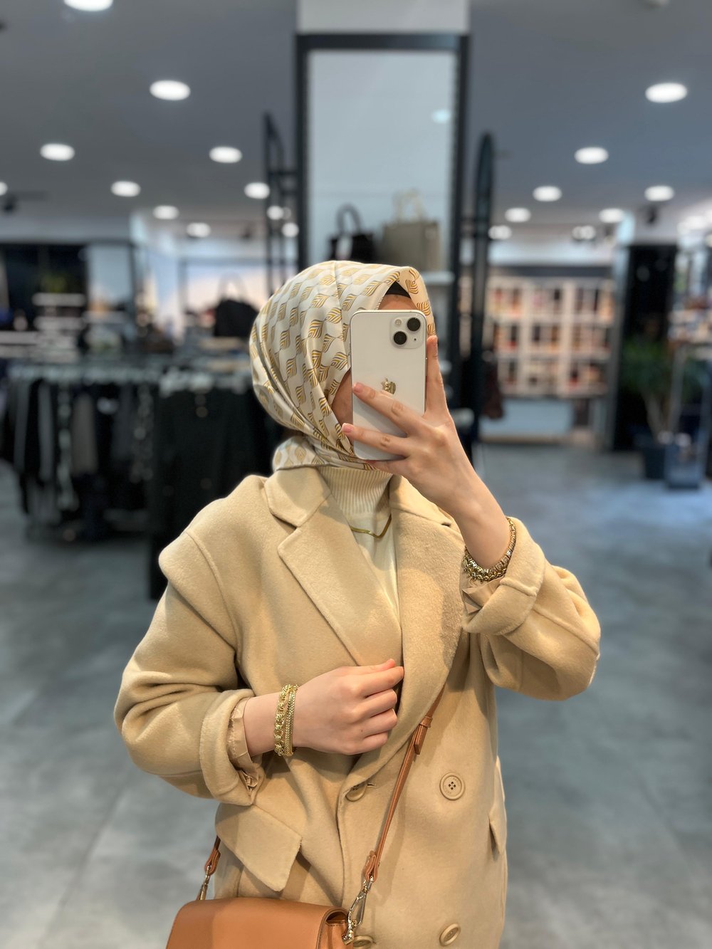 Tuğba Kruvaze Kaban - Bej