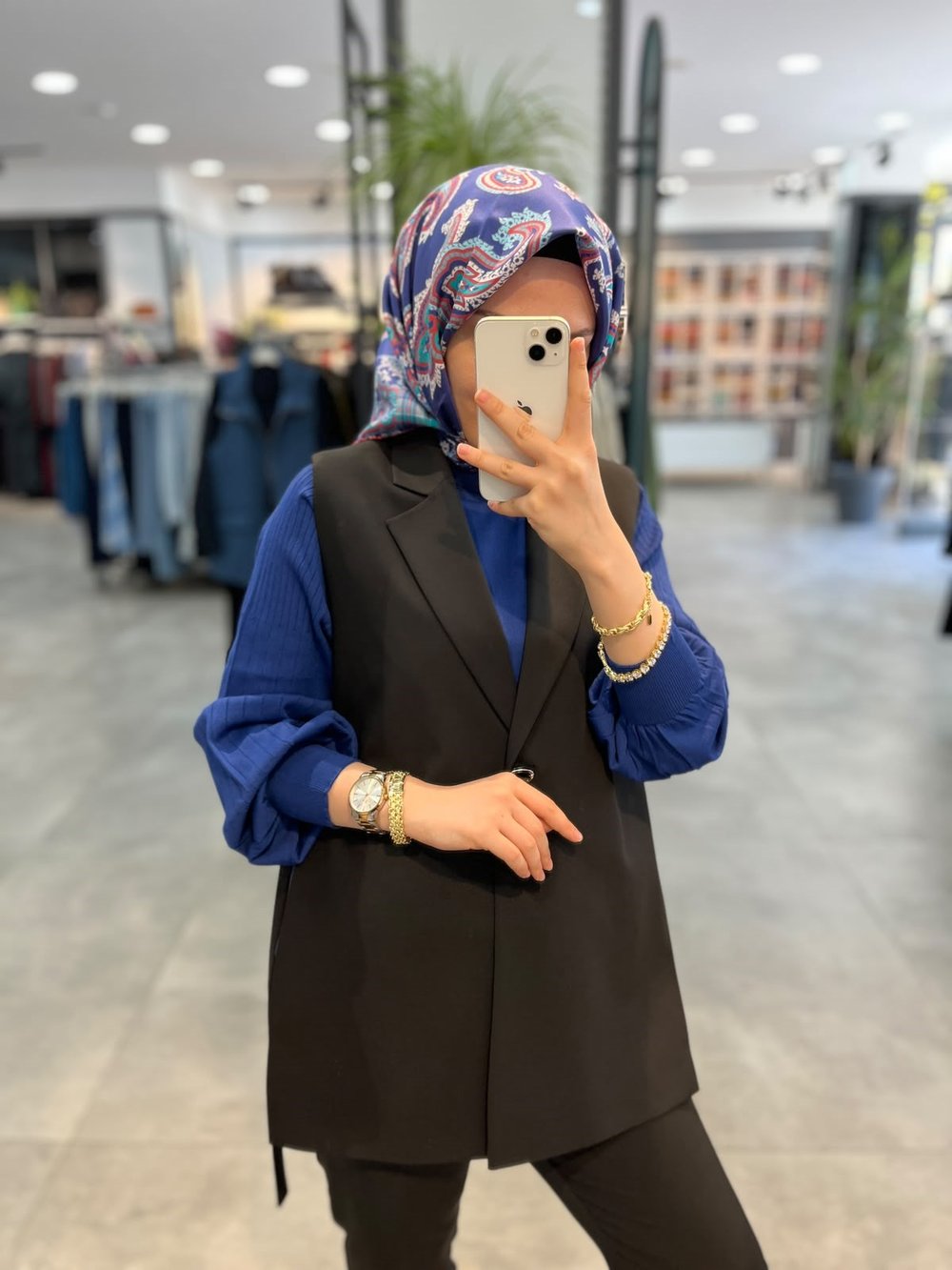 Tuğba Kruvaze Yaka Yelek - Siyah