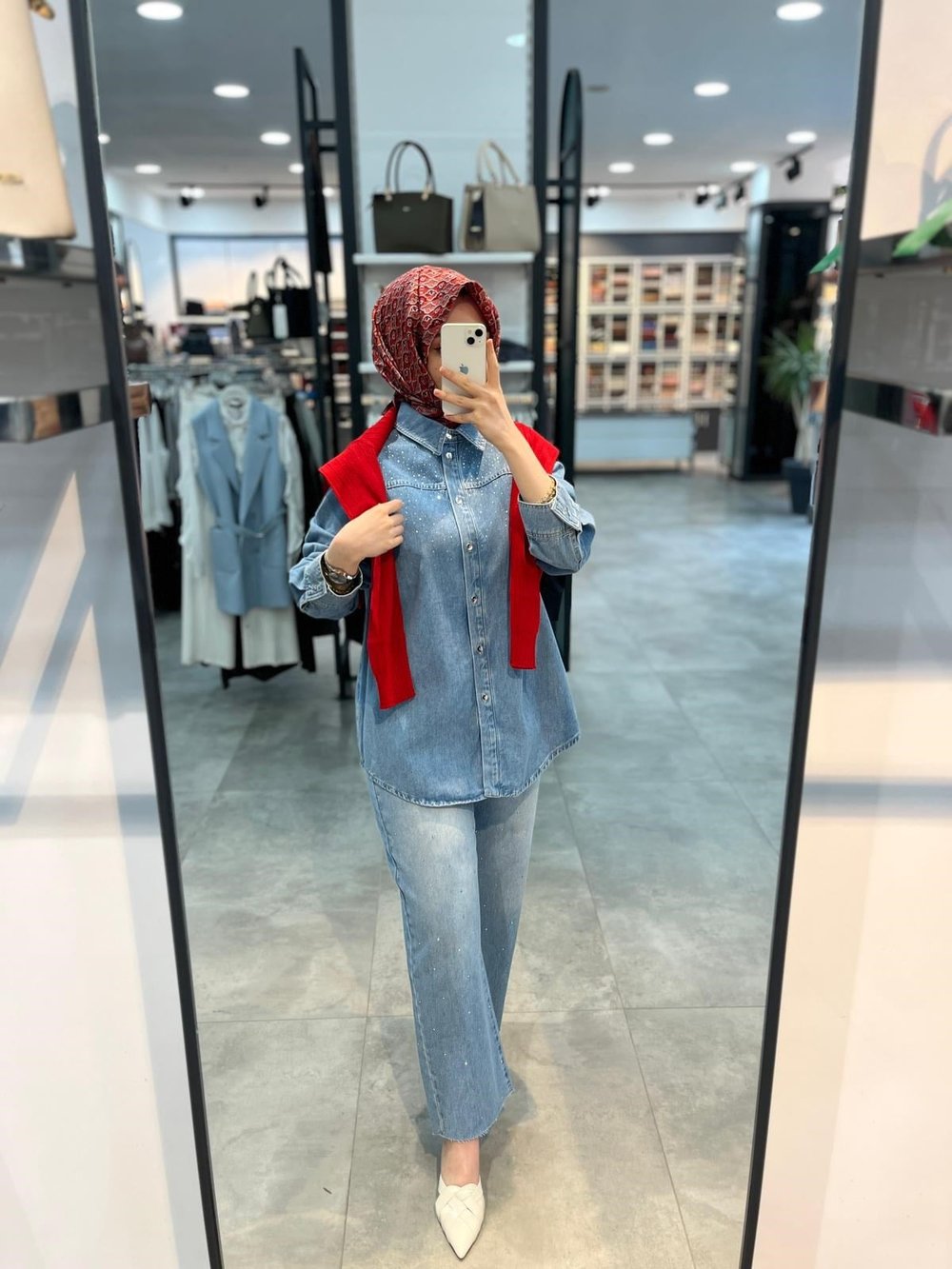 Tuğba Taşlı Denim Pantolon - Mavi