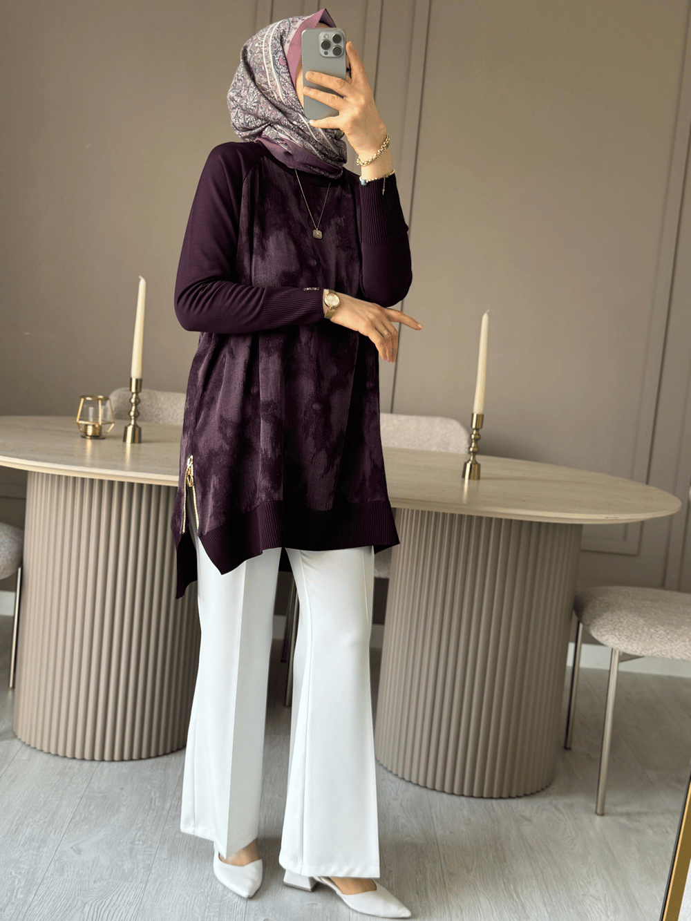 tunikcupradesenfermuarlı