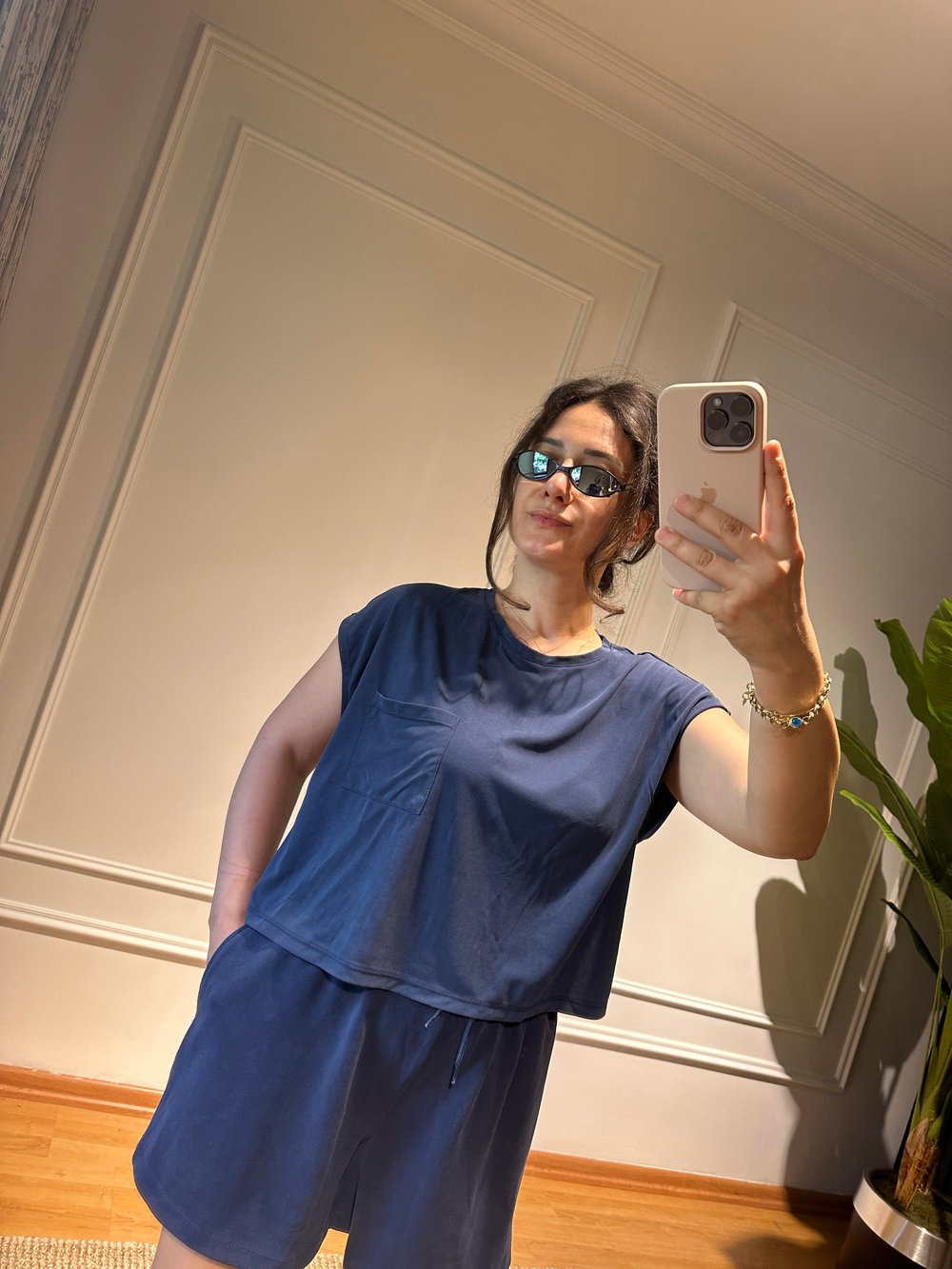 T-SHIRT LACİVERT ORJ MARKA KUMAŞ